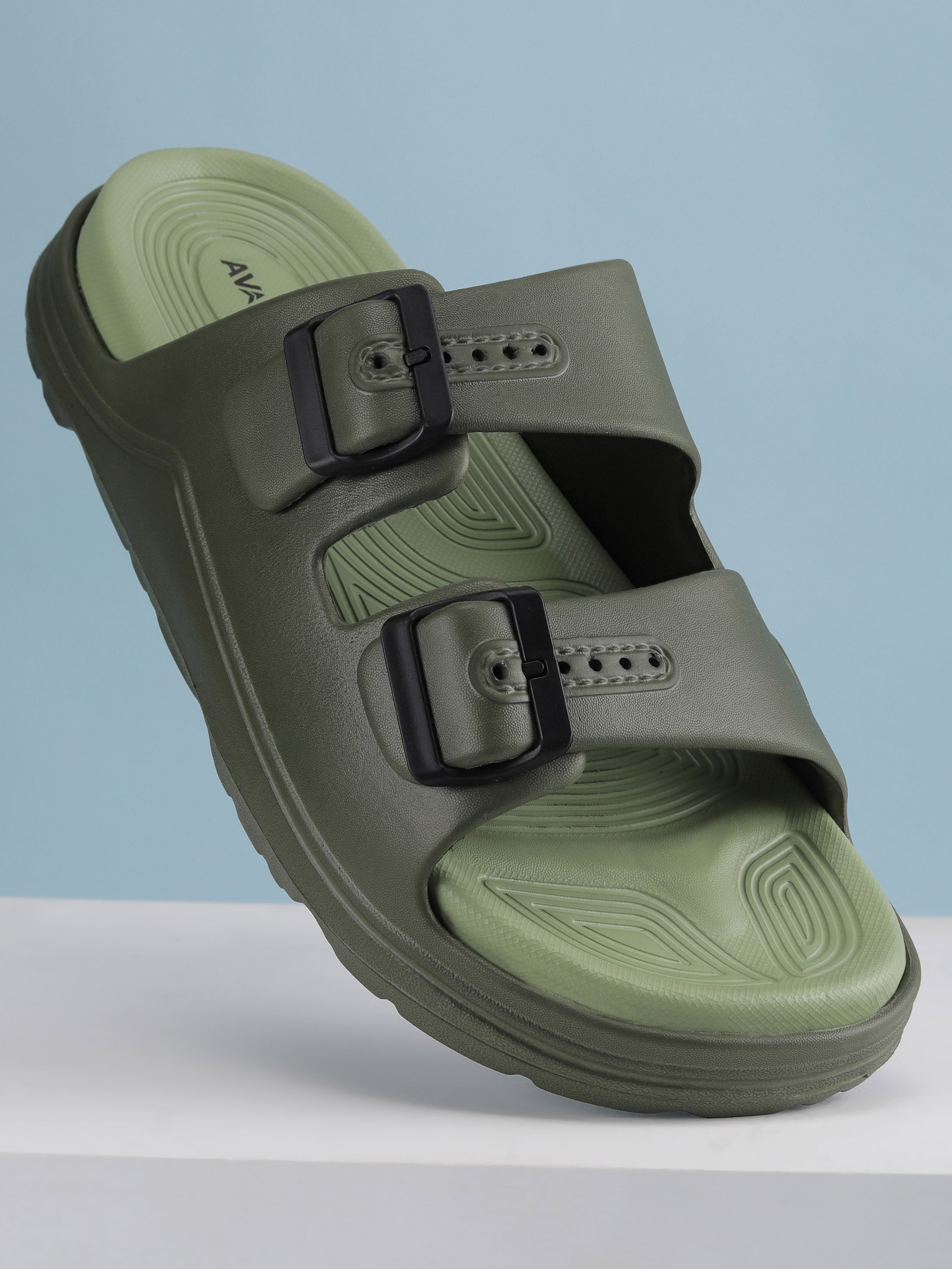 Avant Men's BuckleStride Sliders - Olive