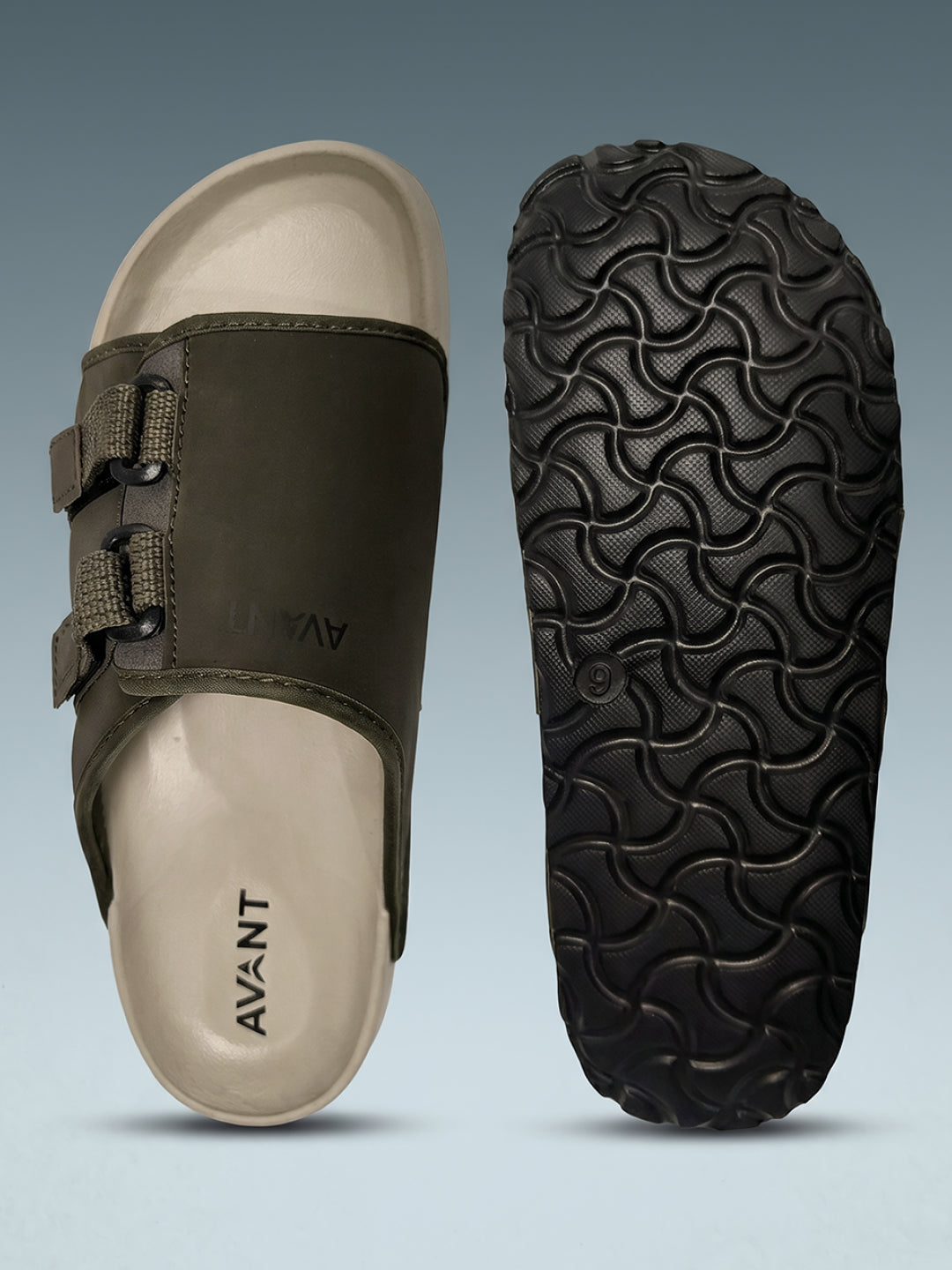 Avant Men's CalmFit Sliders - Olive/Beige