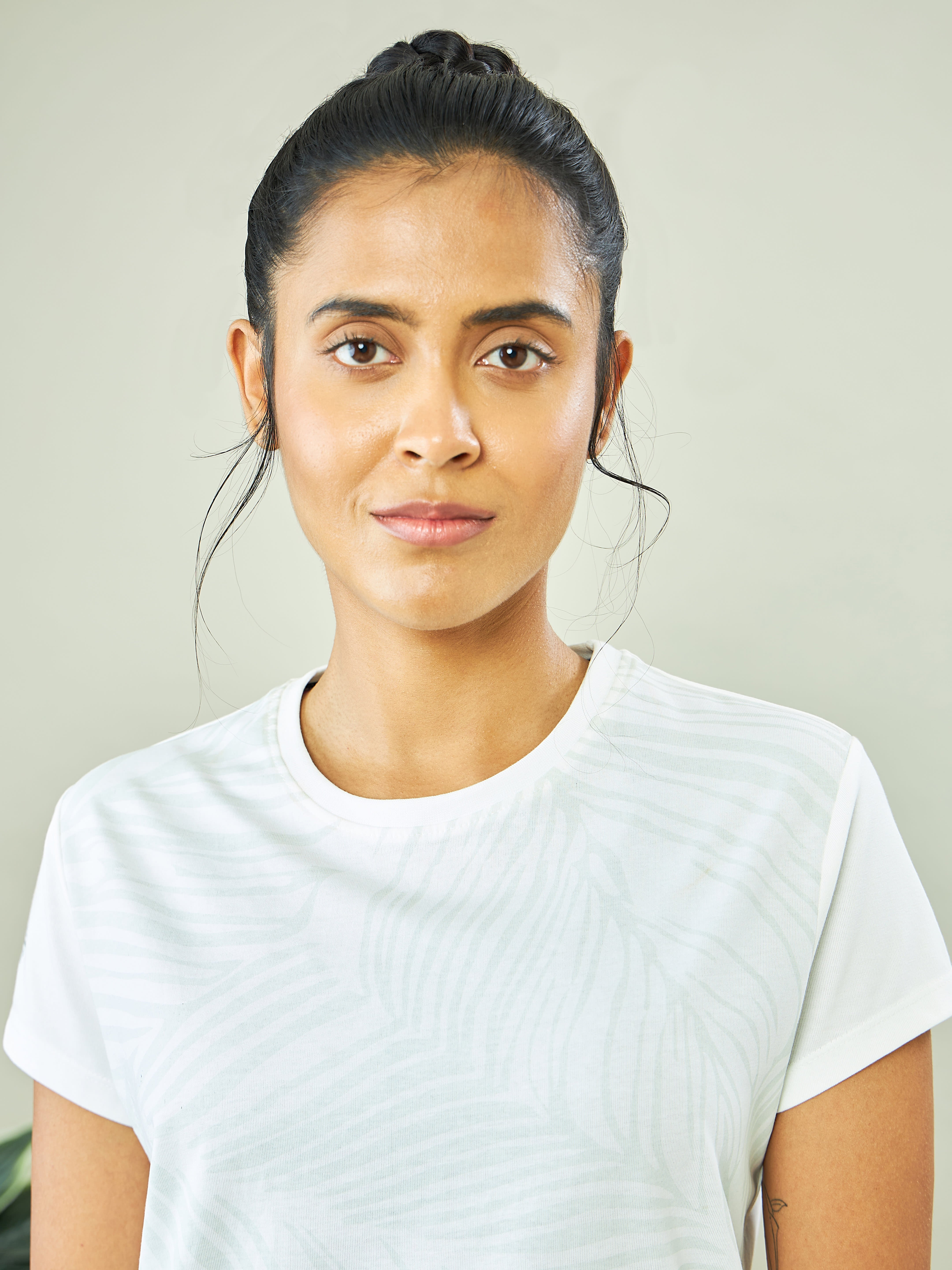 Botanical Print Yoga T-shirt