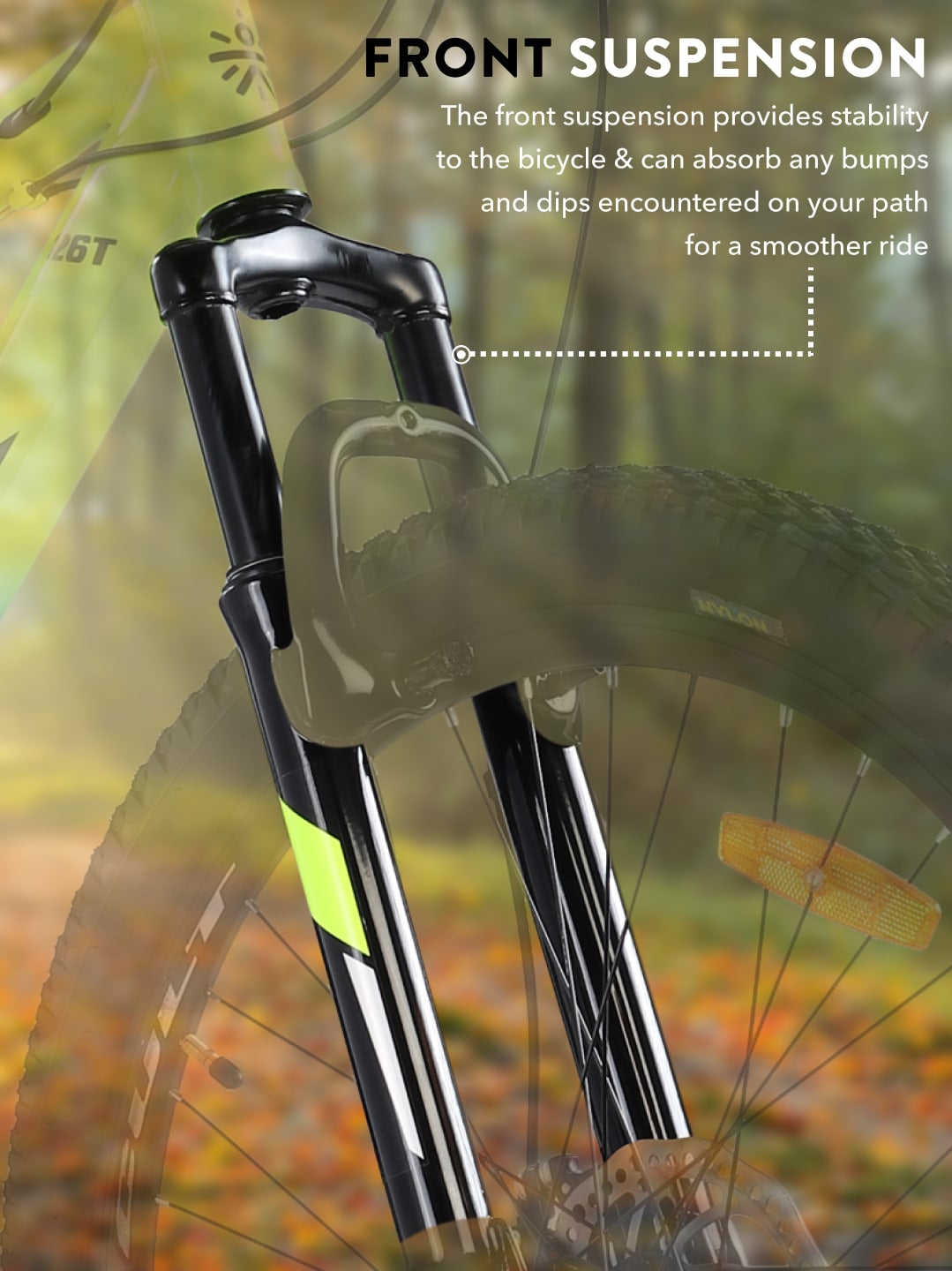 DAUNTLESS21S26TGREENBLUE Steel 21 Speed Shimano Gear 26 inch Mountain Cycle, Dual Disc Brake, Front Suspension, Double Wall Rim