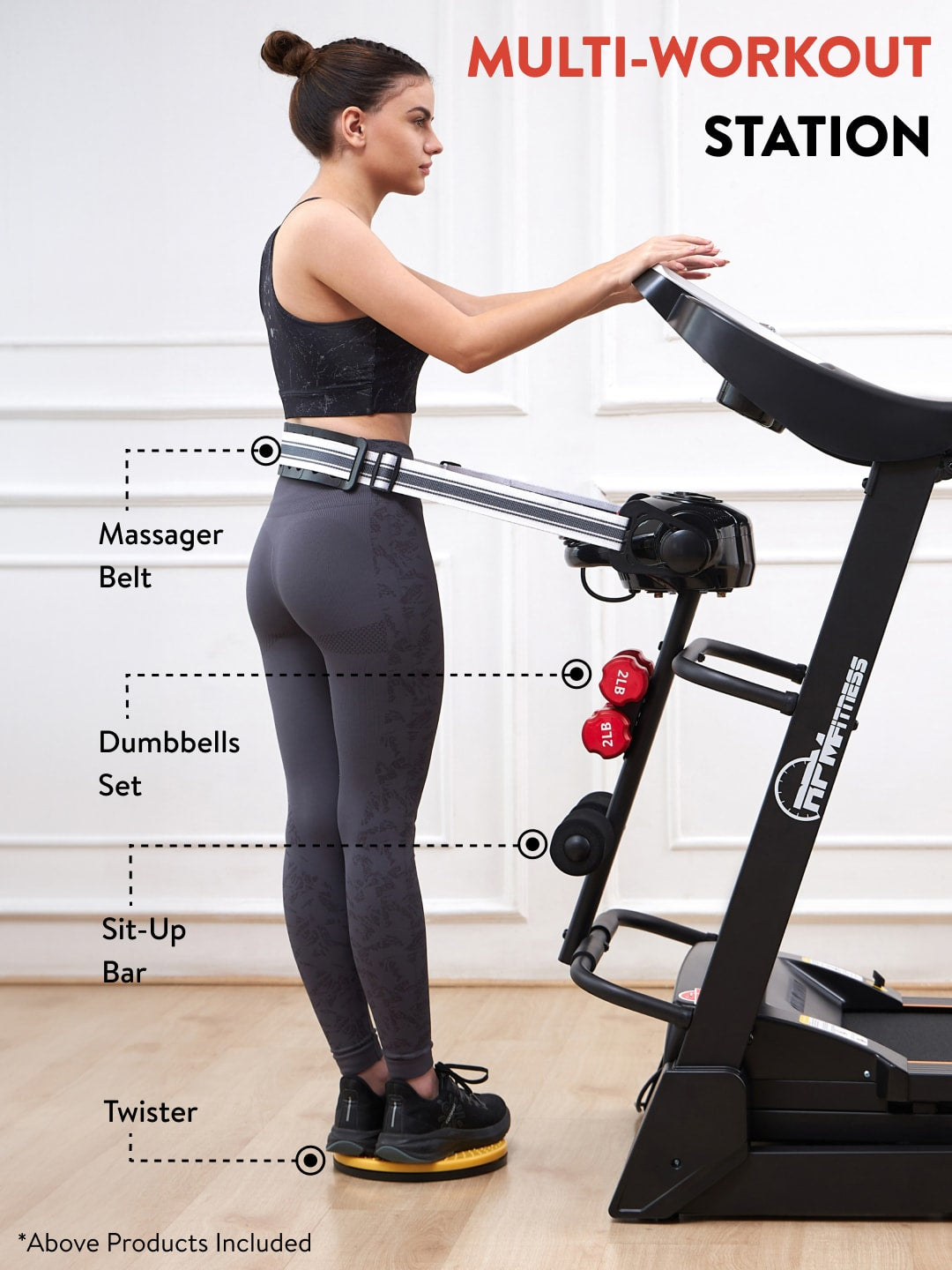 RPM5000 4.5HP DC Treadmill | 15-level Auto-Incline & Massager | Max Weight-110kg | Max Speed-16kmph (with 6 months extended warranty)