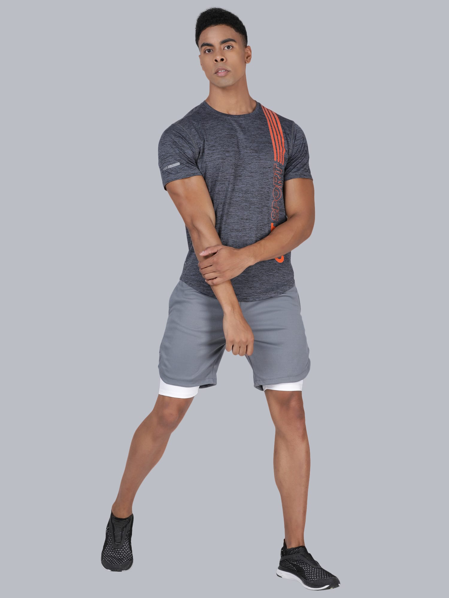 Signature Stripe Grey Gym Tee