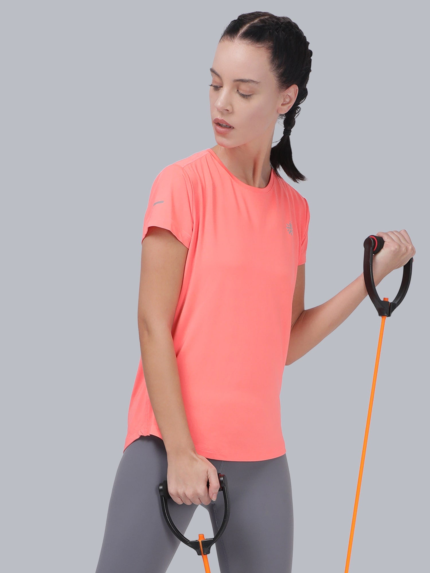 Vital Push Peach Training Slim Tee
