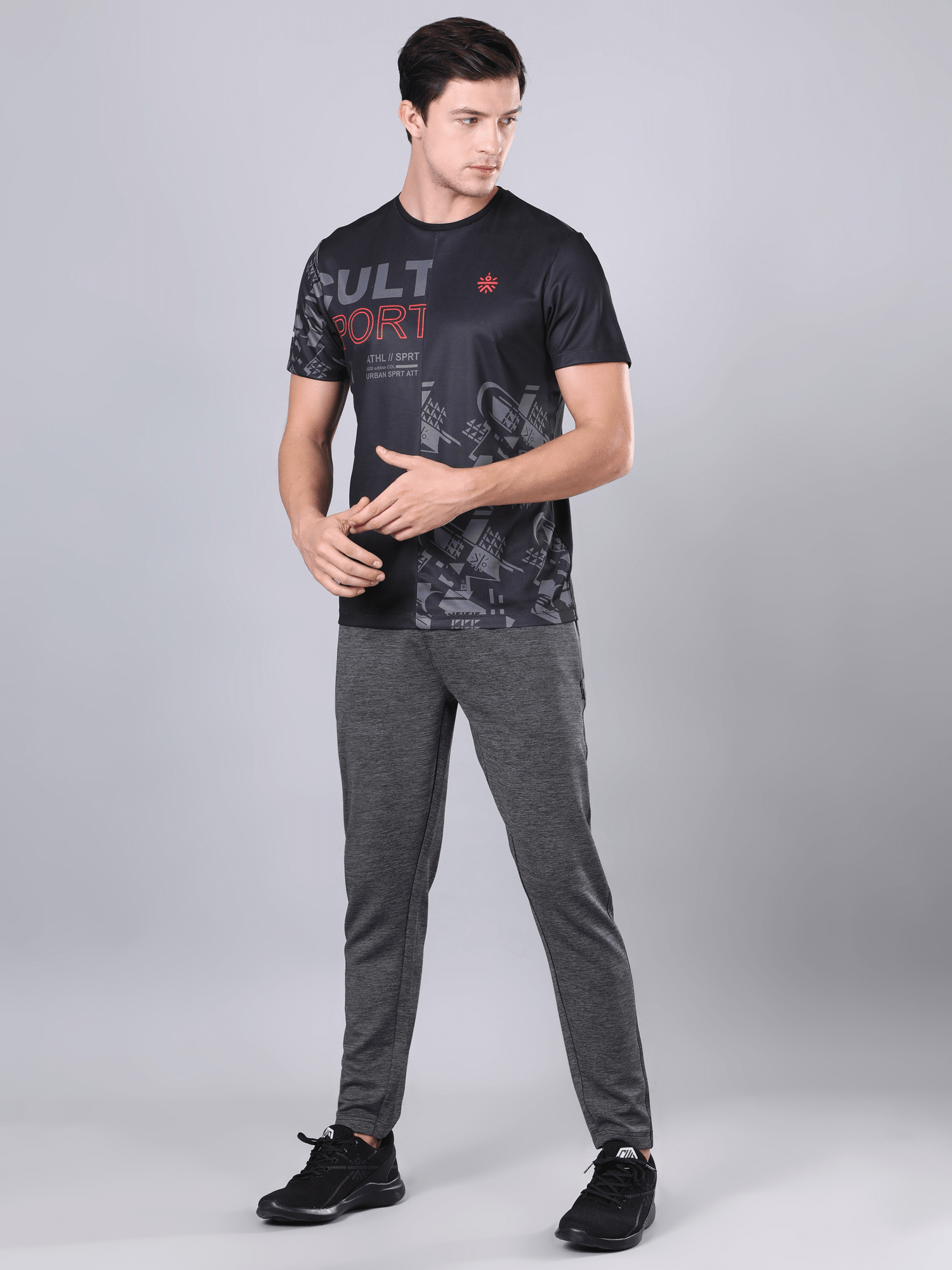 Dugout Houndstooth Black Workout Tee