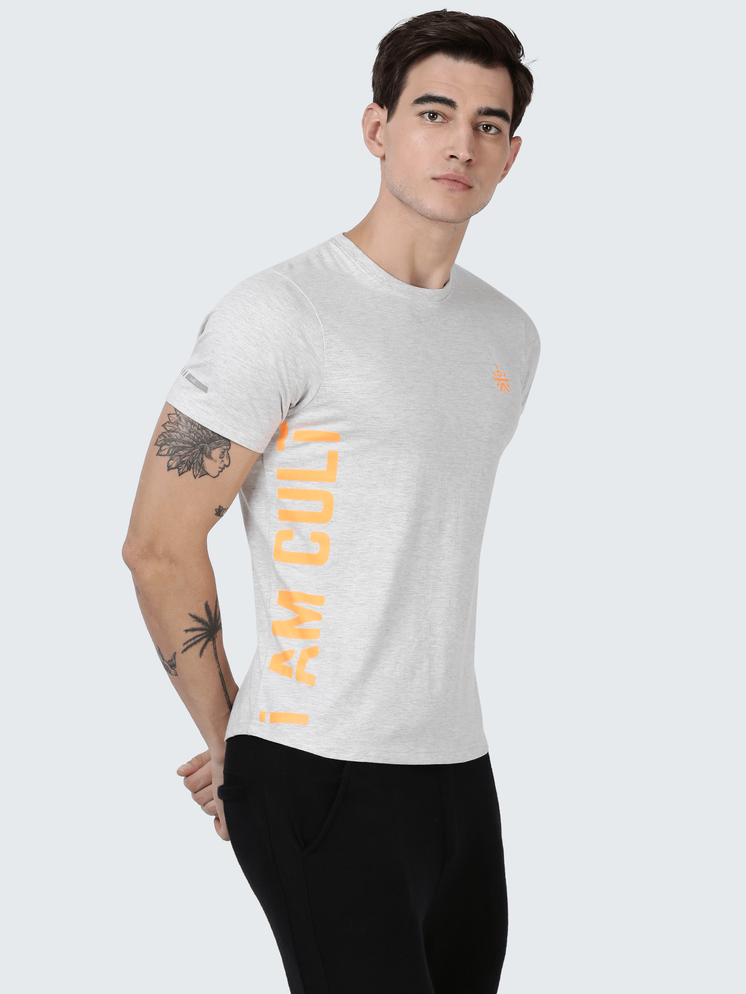 Everydays I AM CULT Grey Cotton Tee