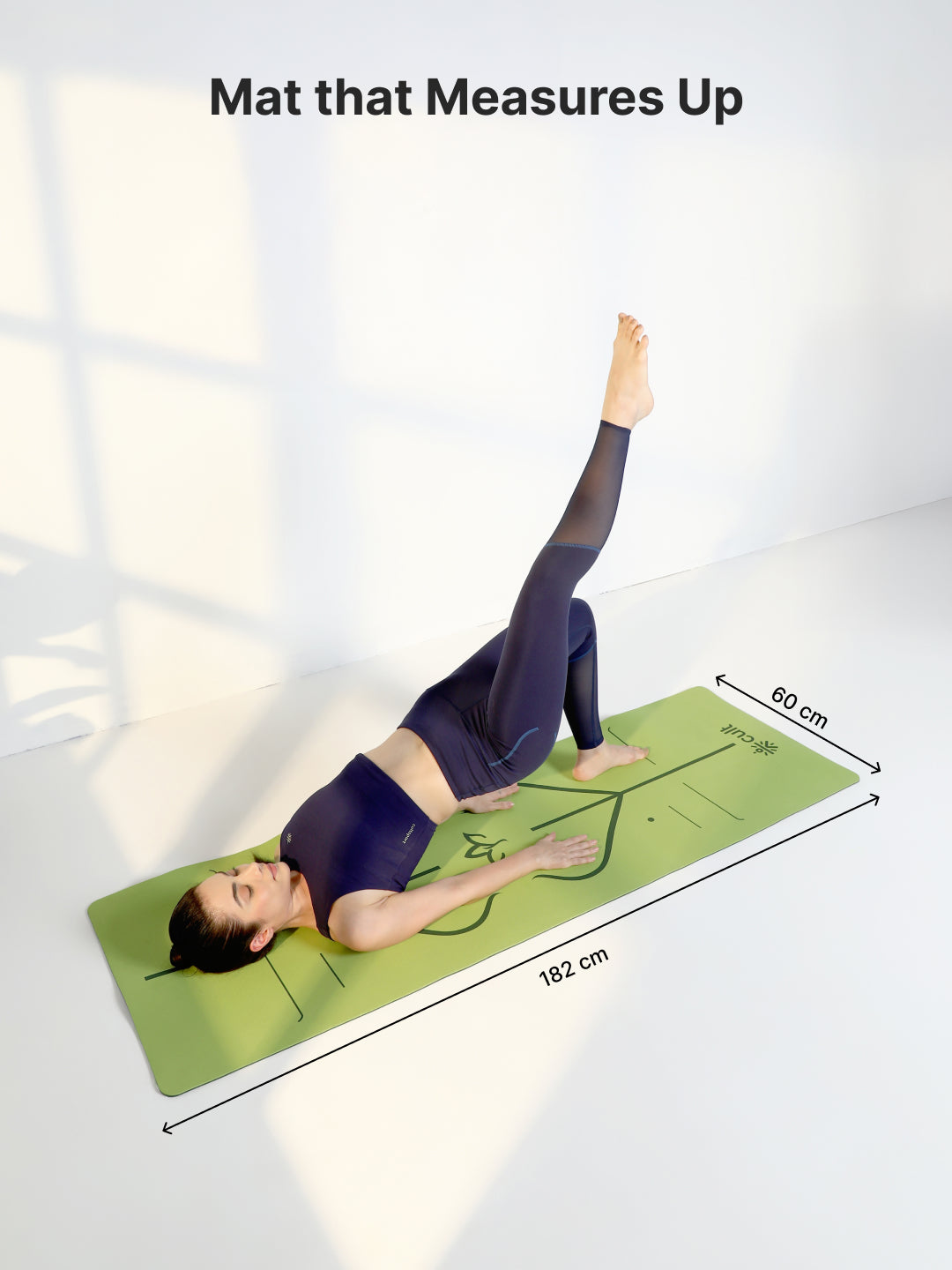 Cult TPE Yoga Mat, Non-Toxic Latex-Free, Anti-Slip, Extra-Thick Cushioning, Tear-Resistant, Travel Strap 6mm (Seismic Green)