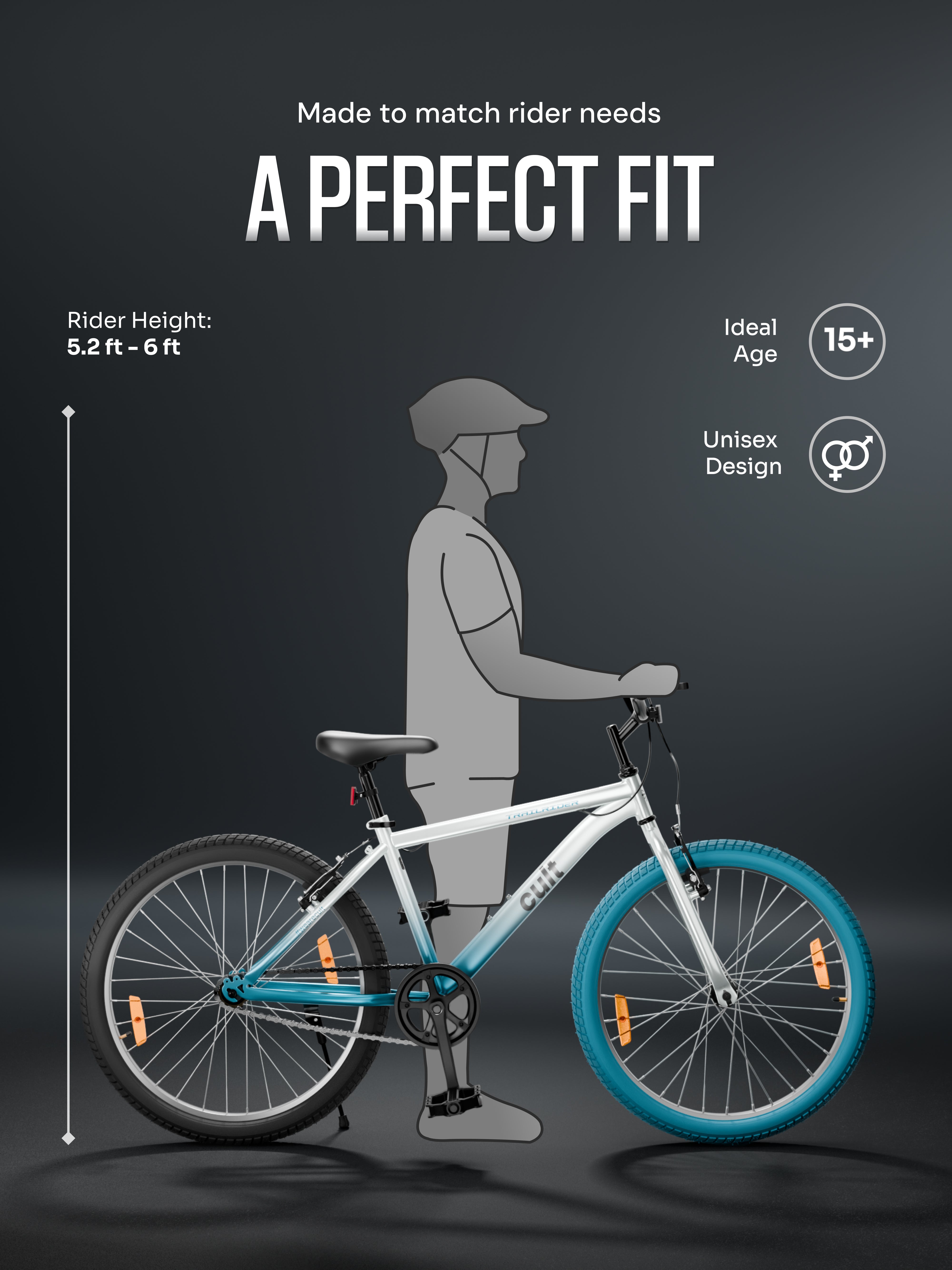 Cult TRAILRIDER 26T Single Speed Mountain Bike, White