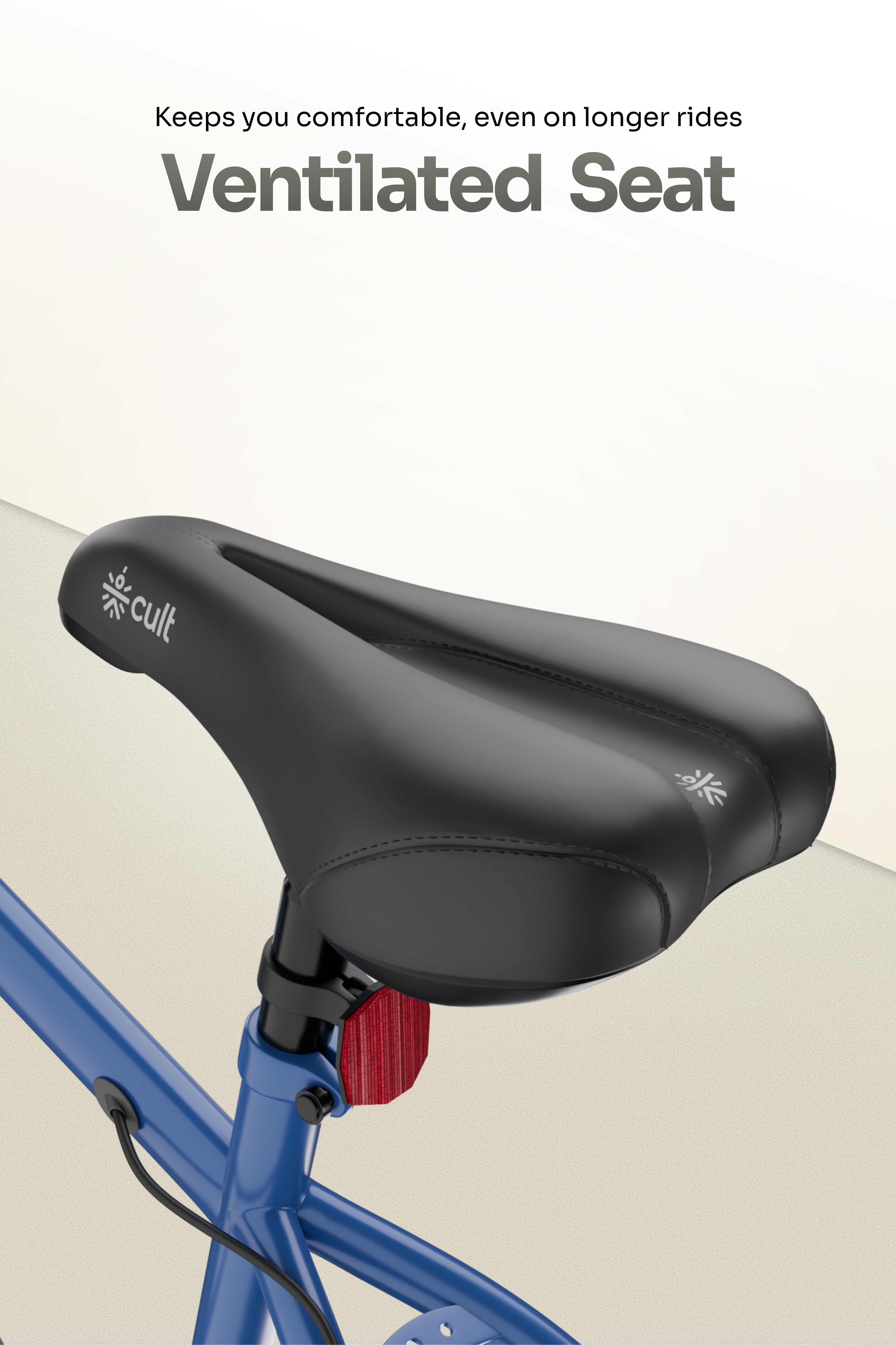 Cult Revon 29T Steel Mountain Bike with Dual Disc Brake and Front Suspension, Blue-Grey