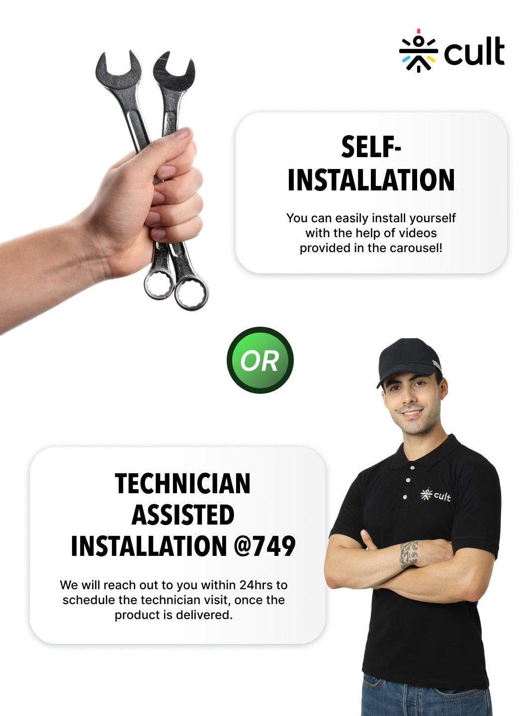 Cult SmartStrideActive BLDC Motor (5HP Peak) Treadmill with Massager | Max Weight: 130kg | 15 Level Auto Incline (with 6 Months extended warranty)