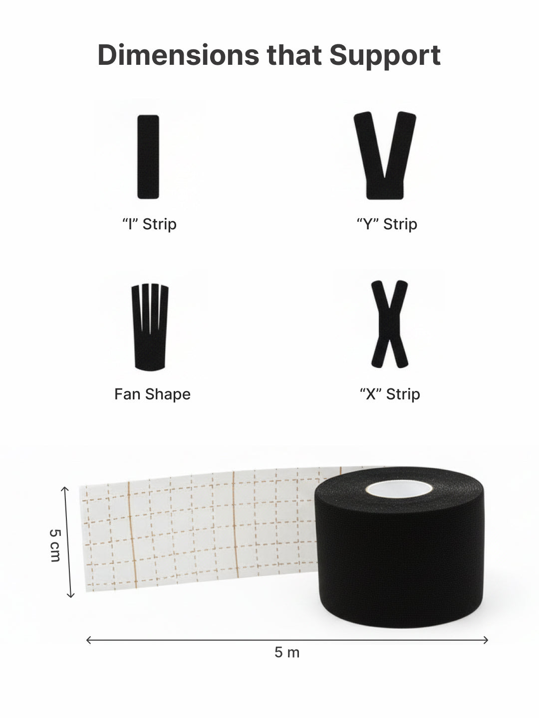 cult Kinesiology Tape Black - Muscle Support & Injury Recovery