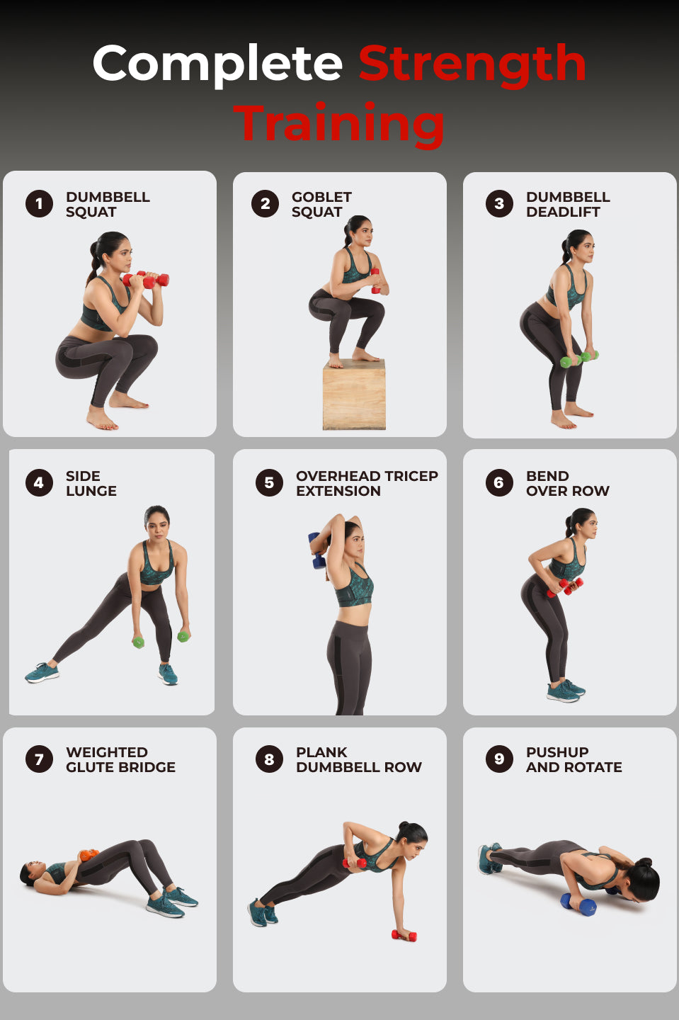 Cult Vinyl Dumbbells Combo for Home Gym Exercise (1kg + 3kg + 4kg Set) 16kg | Dumbbells with Rack