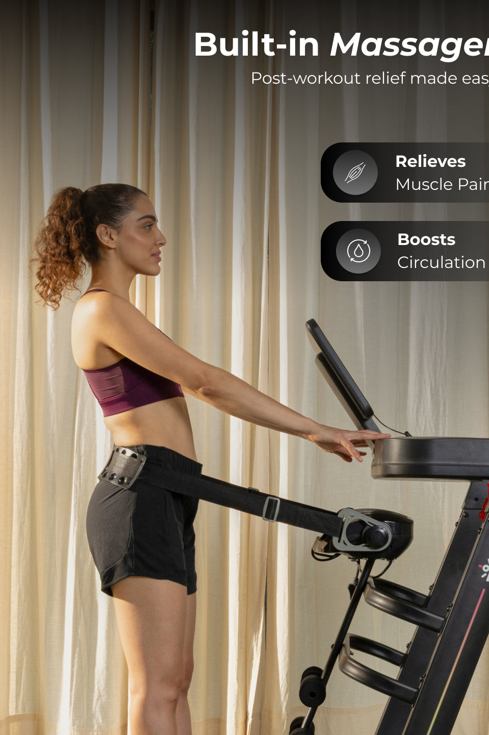 Cult SmartStrideSprint BLDC Motor (6HP Peak) Treadmill with Massager | Max Weight: 140kg | 15 Level Auto Incline (with 6 Months extended warranty)