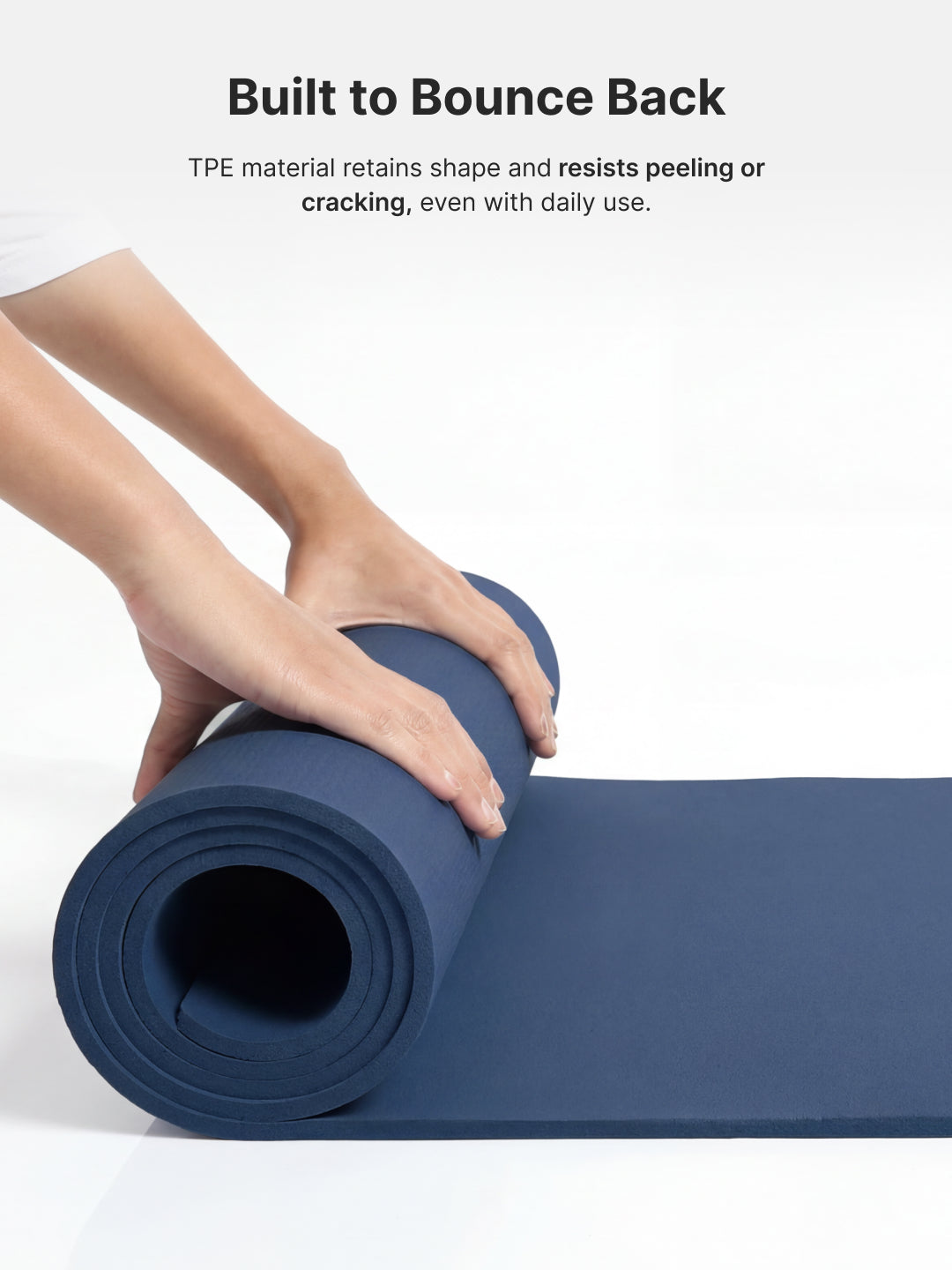 cult Aroma Infused TPE Yoga Mat 6 mm Anti Skid Non Slip Exercise Mat with Carry Bag for Yoga Workout Gym Blue