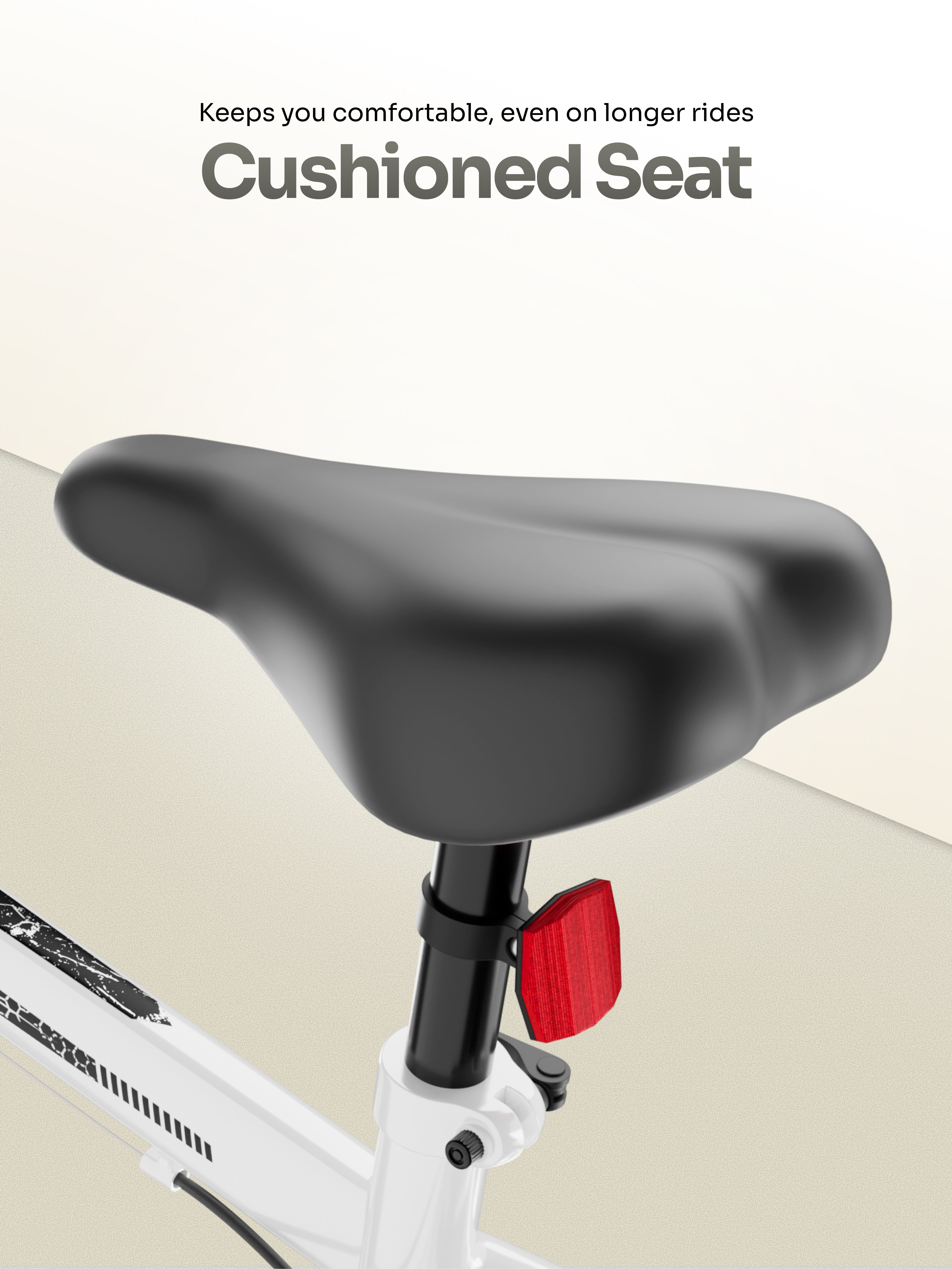 Galaxy Max Mountain Bike Steel 7 Speed Cycle 27.5 inch Tyre, White With Front Suspension, Single Wall Rim and Dual Disc Brakes Ideal For 5.2 ft to 6 ft