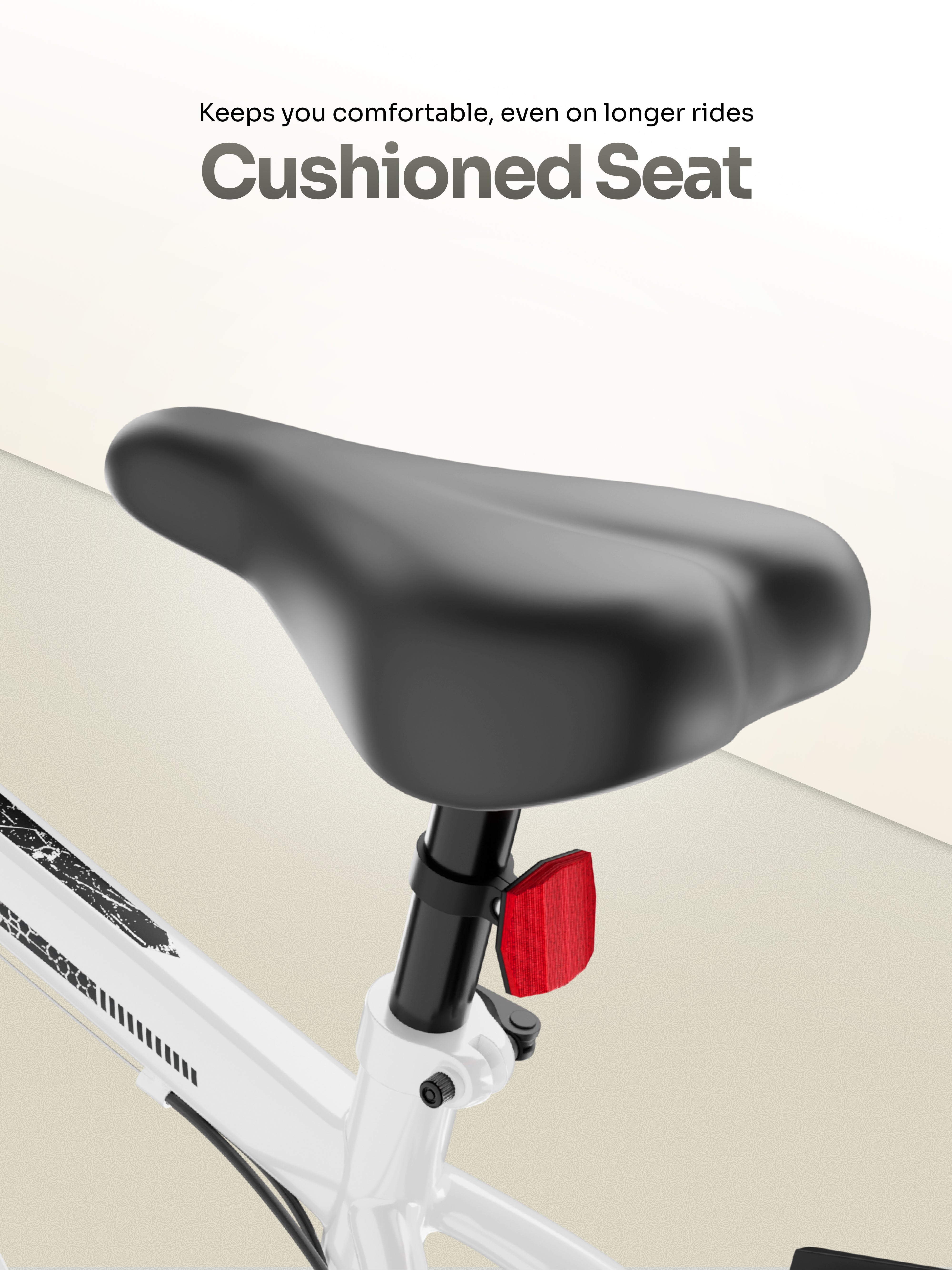 Galaxy Ultra Mountain Bike Steel 21 Speed Cycle 26 inch Tyre, White With Front Suspension, Single Wall Rim and Dual Disc Brakes Ideal For 5 ft to 5.7 ft