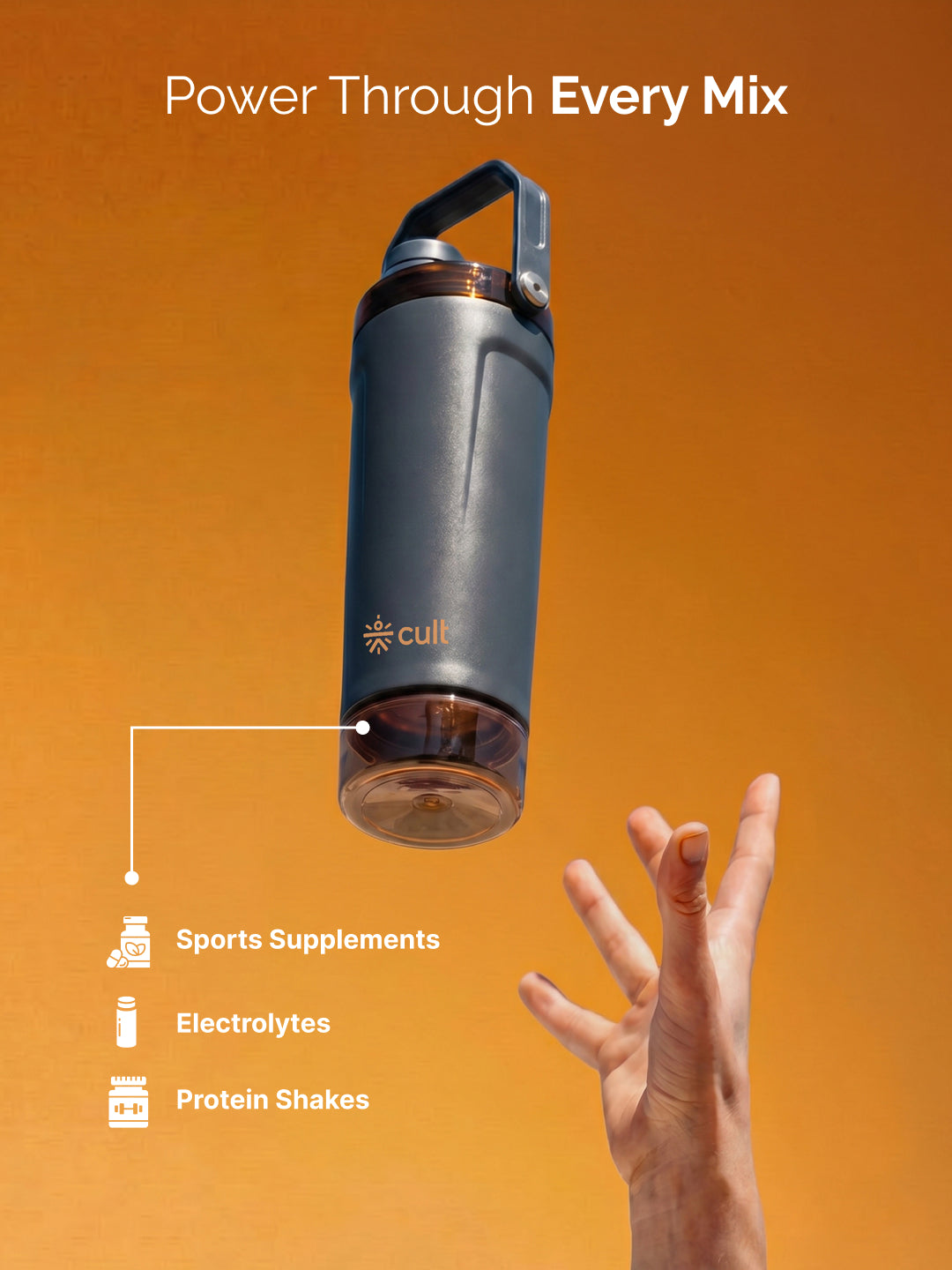 Cult CoreMix 600ML Detachable Storage Shaker Blue