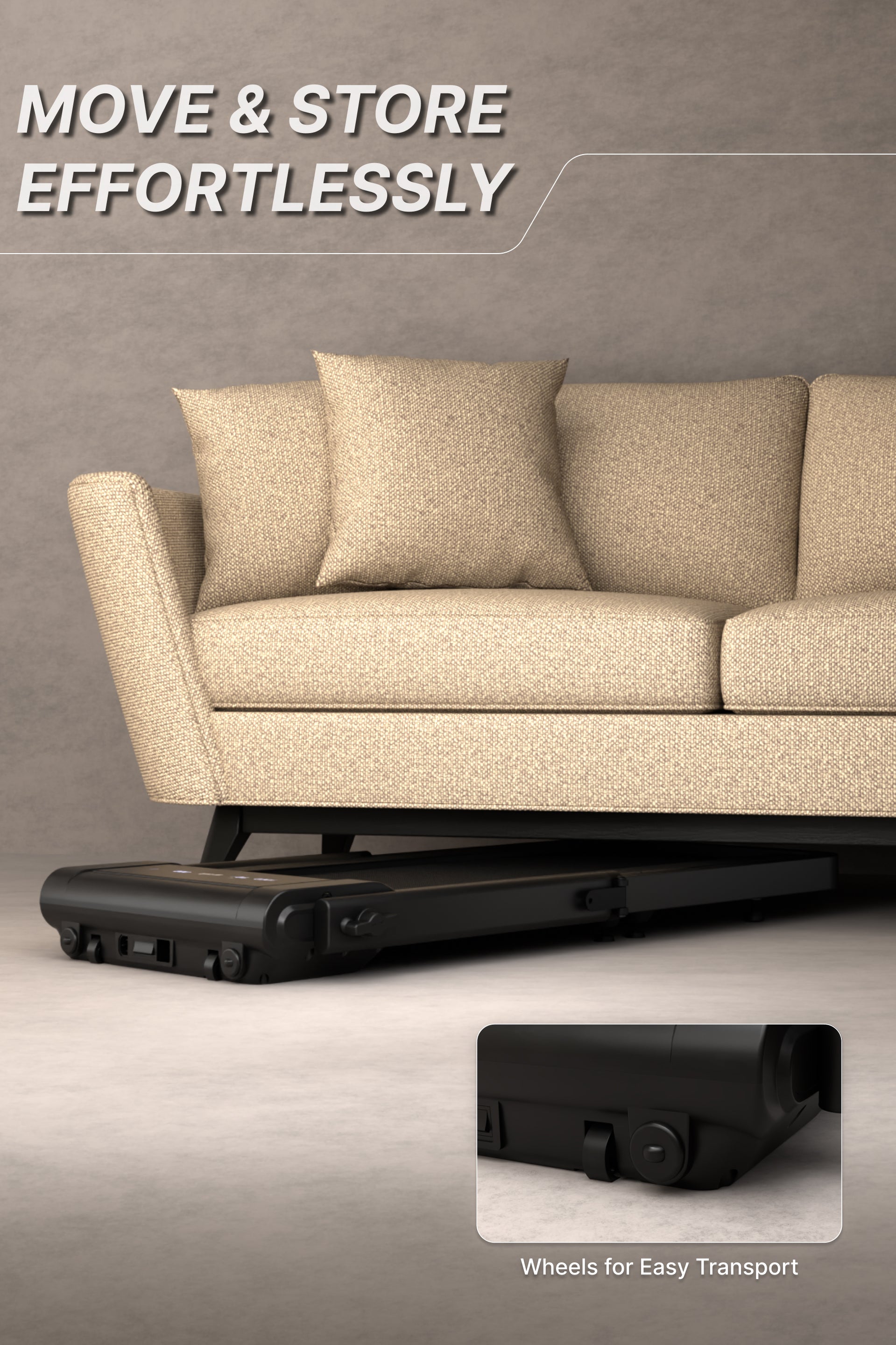 Cult Fold Plus Center-Folding Walking Pad with 5HP Motor with Easy Remote Control | Max User 130kg | Top Speed 6kmph | Running Deck 39.3 x 15.7 inches | Space Saving & Perfect for Home use Treadmill