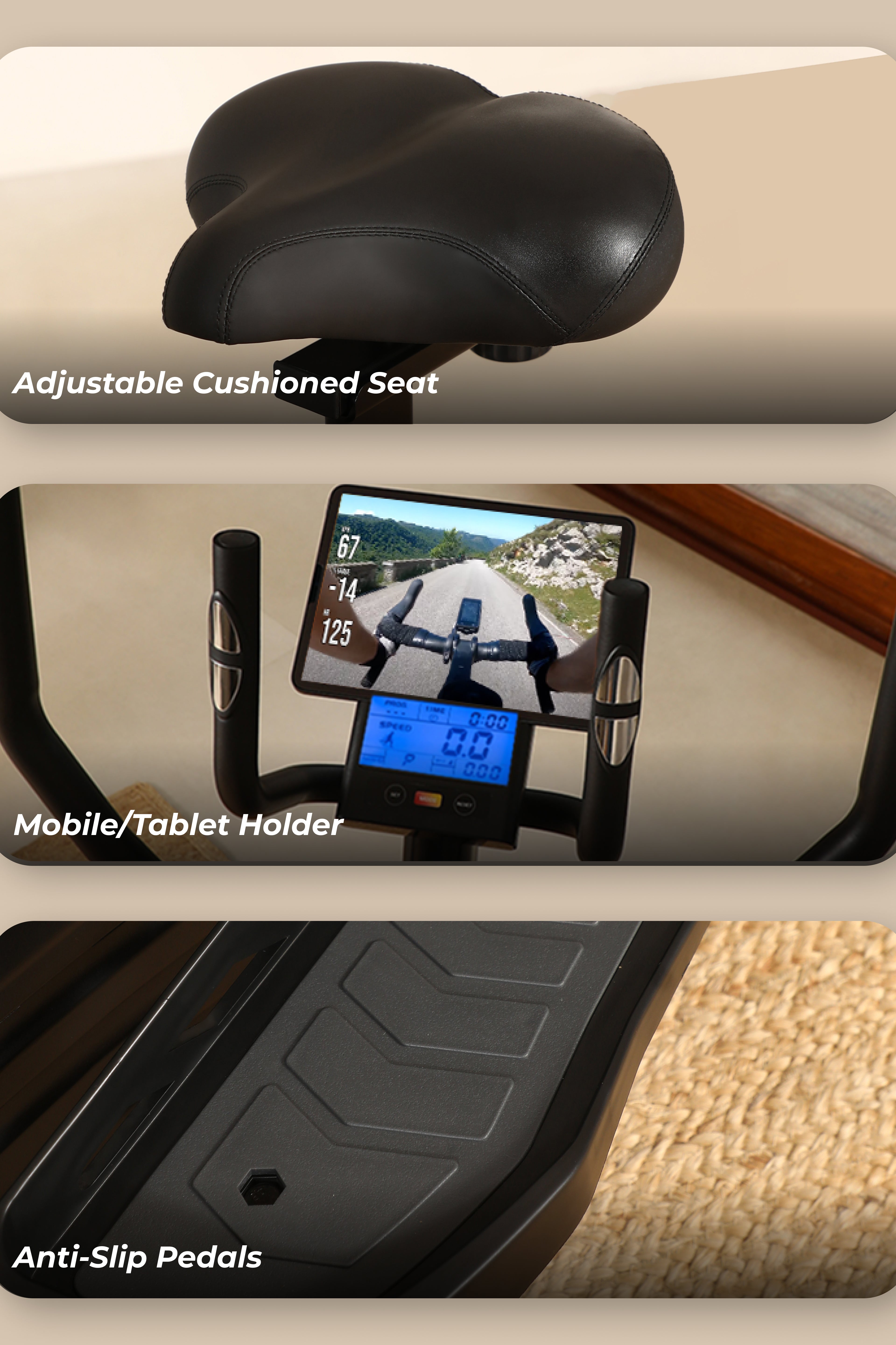 Cult SmartCrossPrime Magnetic Elliptical Trainer | 6Kg Flywheel | Max Weight: 140Kg | Home Use Cross Trainer - Black