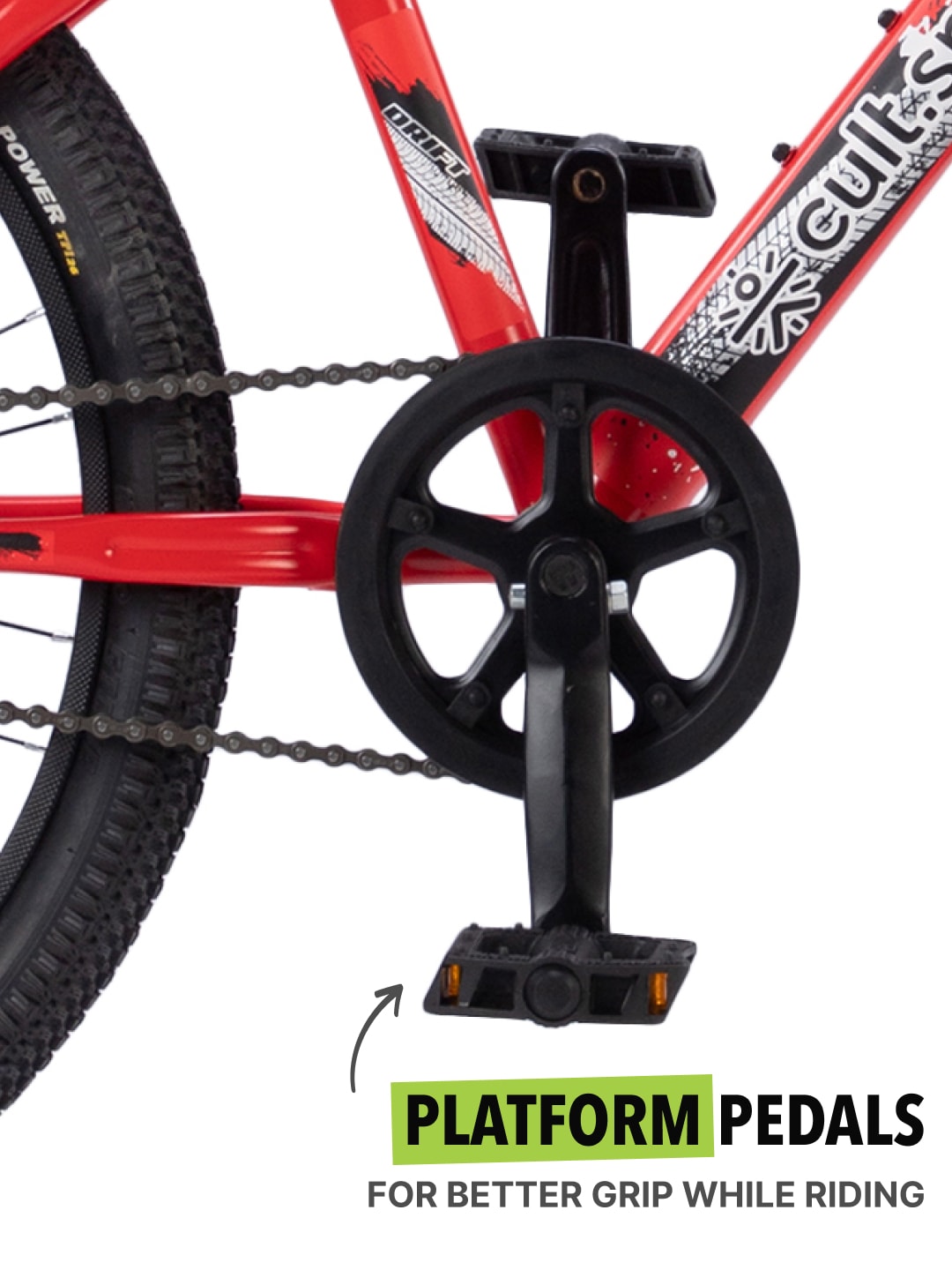 ROKKPRO24TRED Steel Single Speed 24 inch Mountain Cycle with Single Wall Rim and Rigid Fork