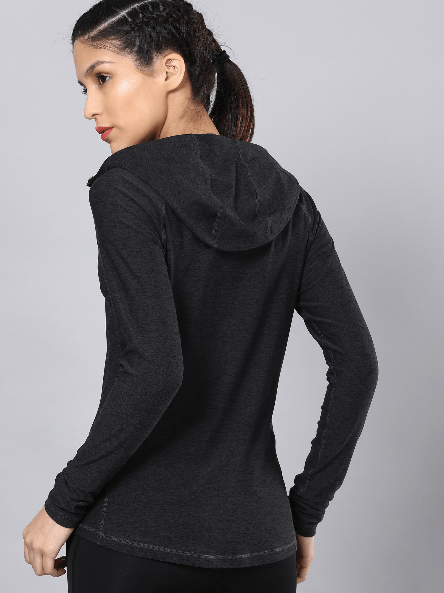 Vital Emerge Black Zip Through Hoodie Sweatshirt