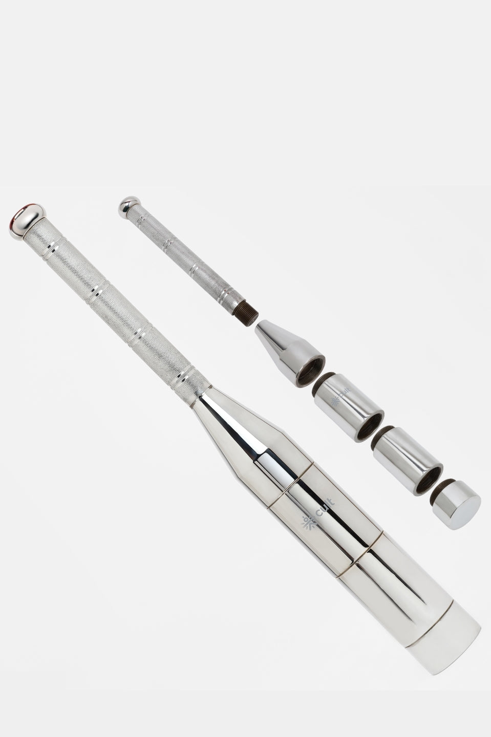 Cult 6-in-1 Adjustable Steel 8KG Mudgar for Full Body Training | Silver Indian Clubs (8 kg)