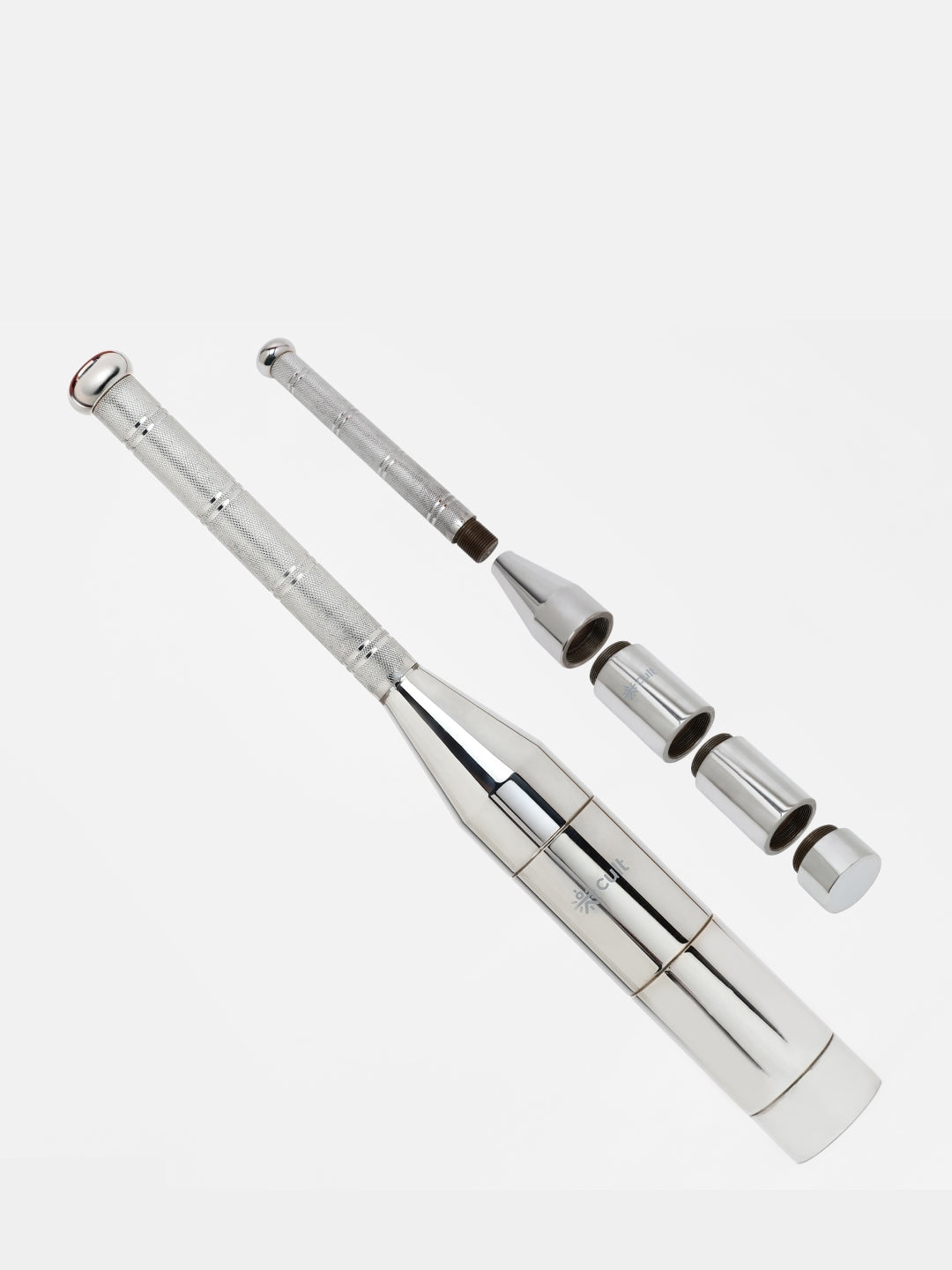 Cult 6-in-1 Adjustable Steel 8KG Mudgar for Full Body Training | Silver Indian Clubs (8 kg)