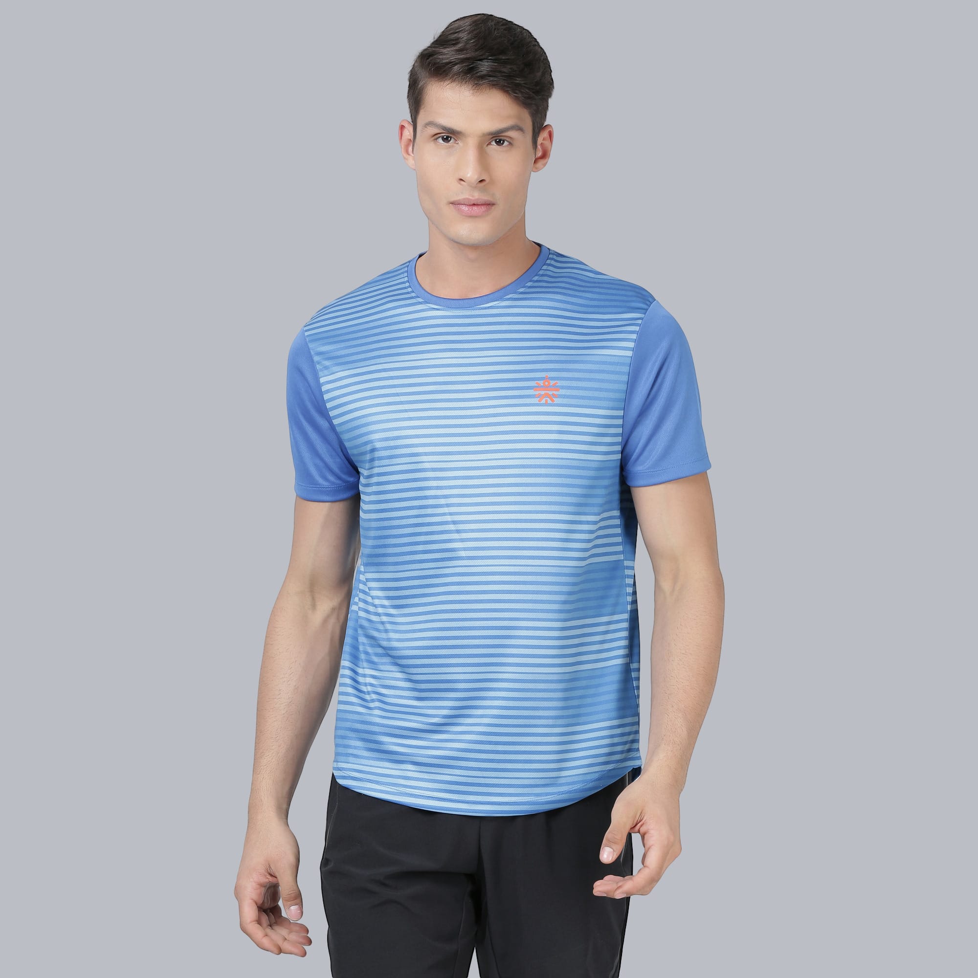 Neo Stripe Blue Running Tee