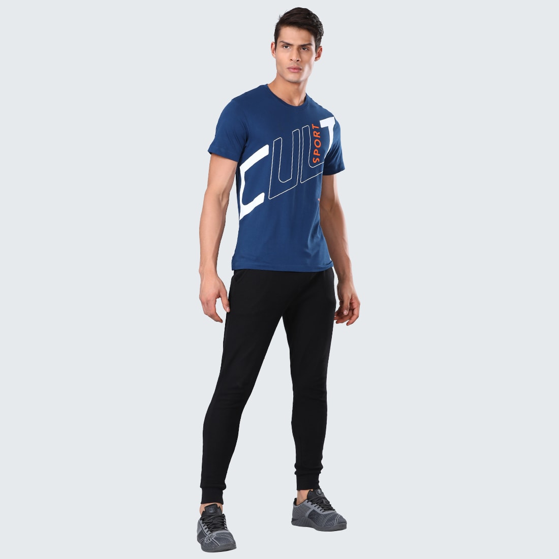 Everydays Slide Blue Cotton Tee