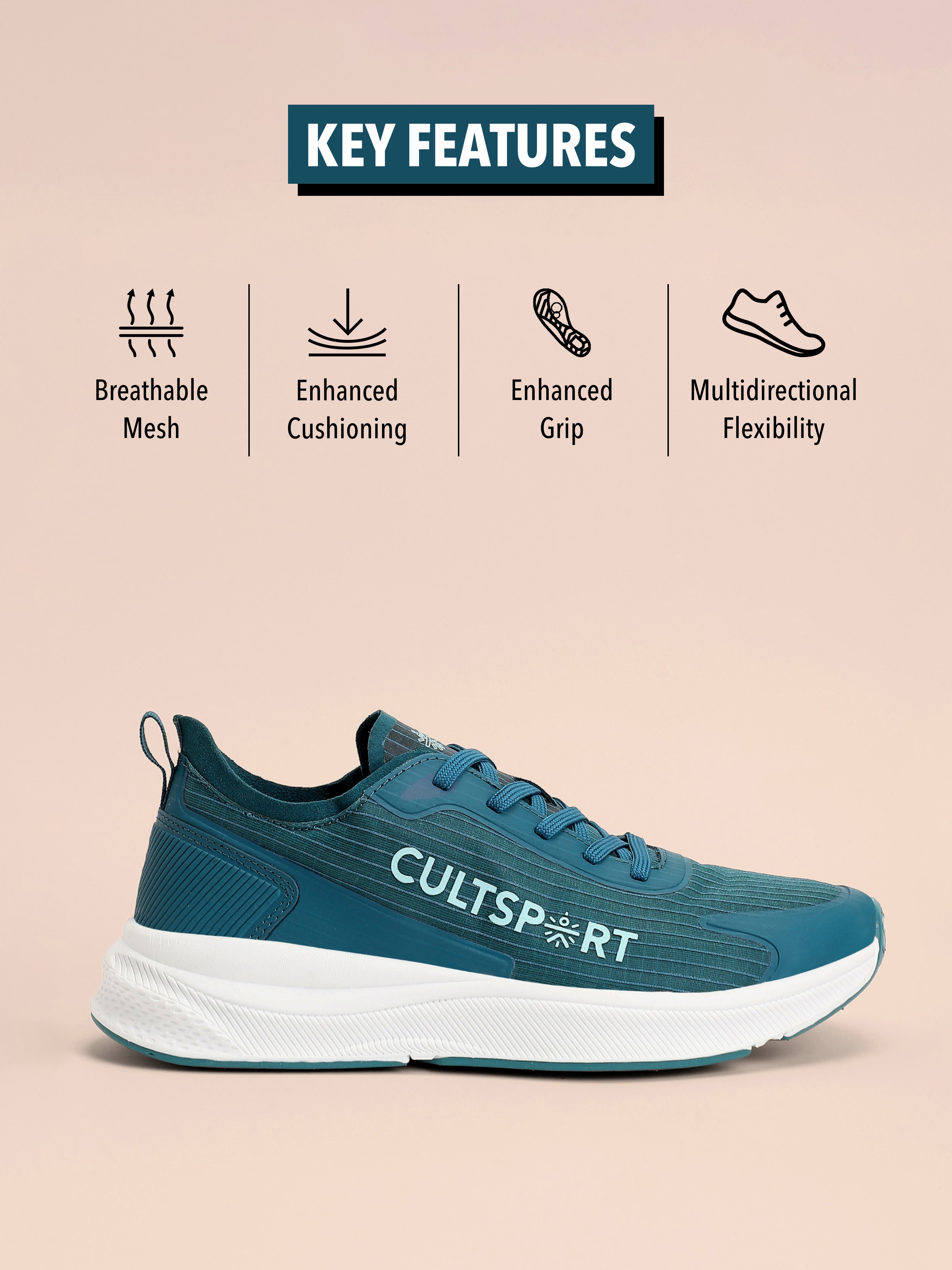 cult Comfort Women Running Shoes - D.Green
