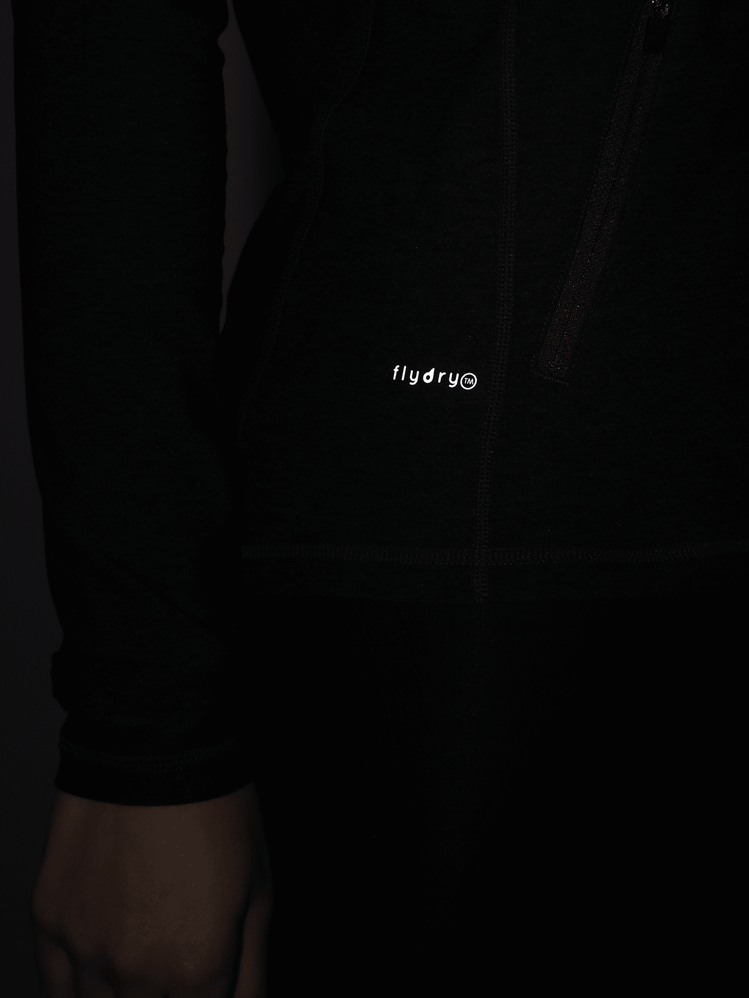 Vital Emerge Black Zip Through Hoodie Sweatshirt