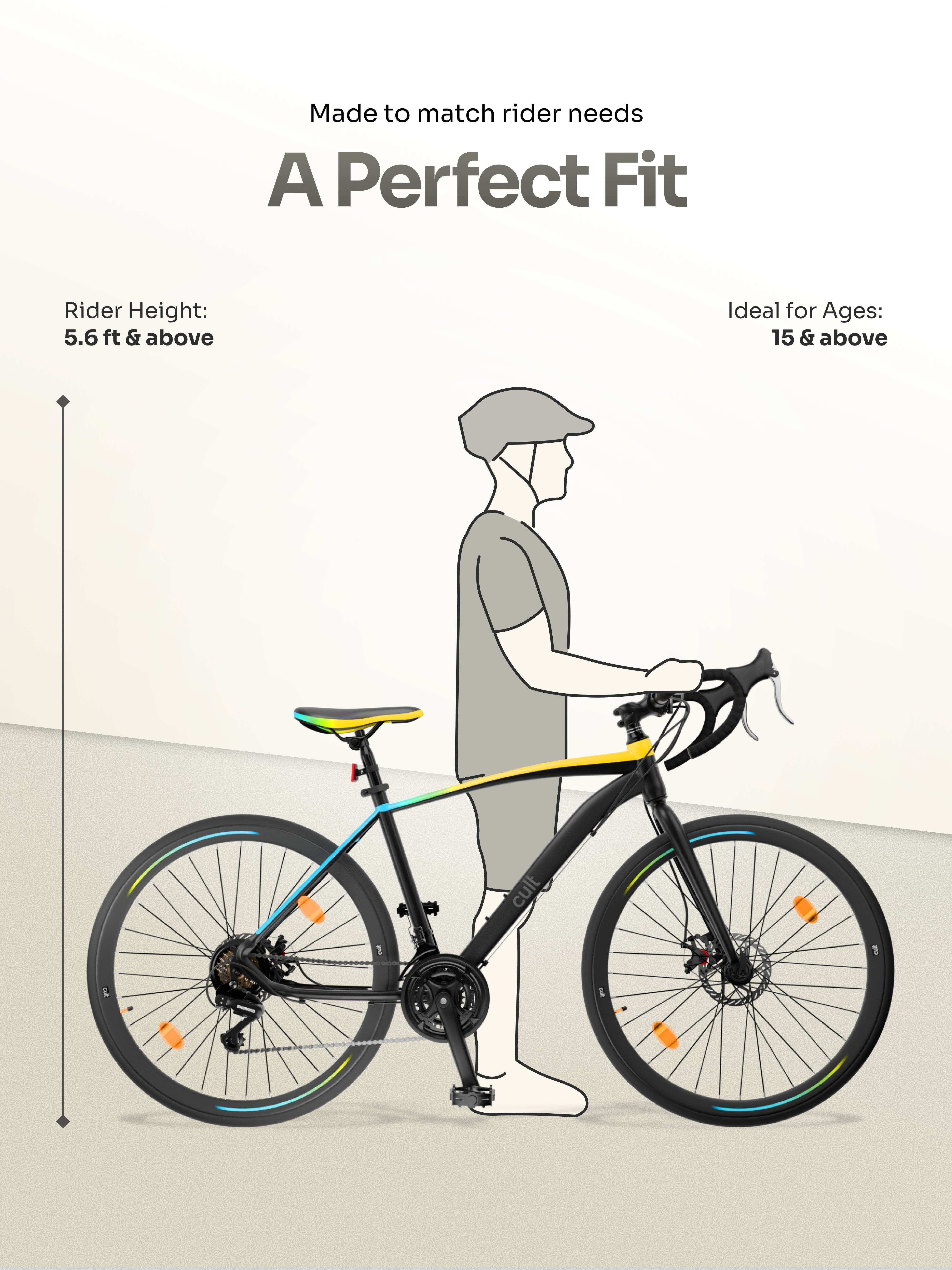 Cult Thrust 700C Road Cycle with 21 Speed Shimano Gears – Black