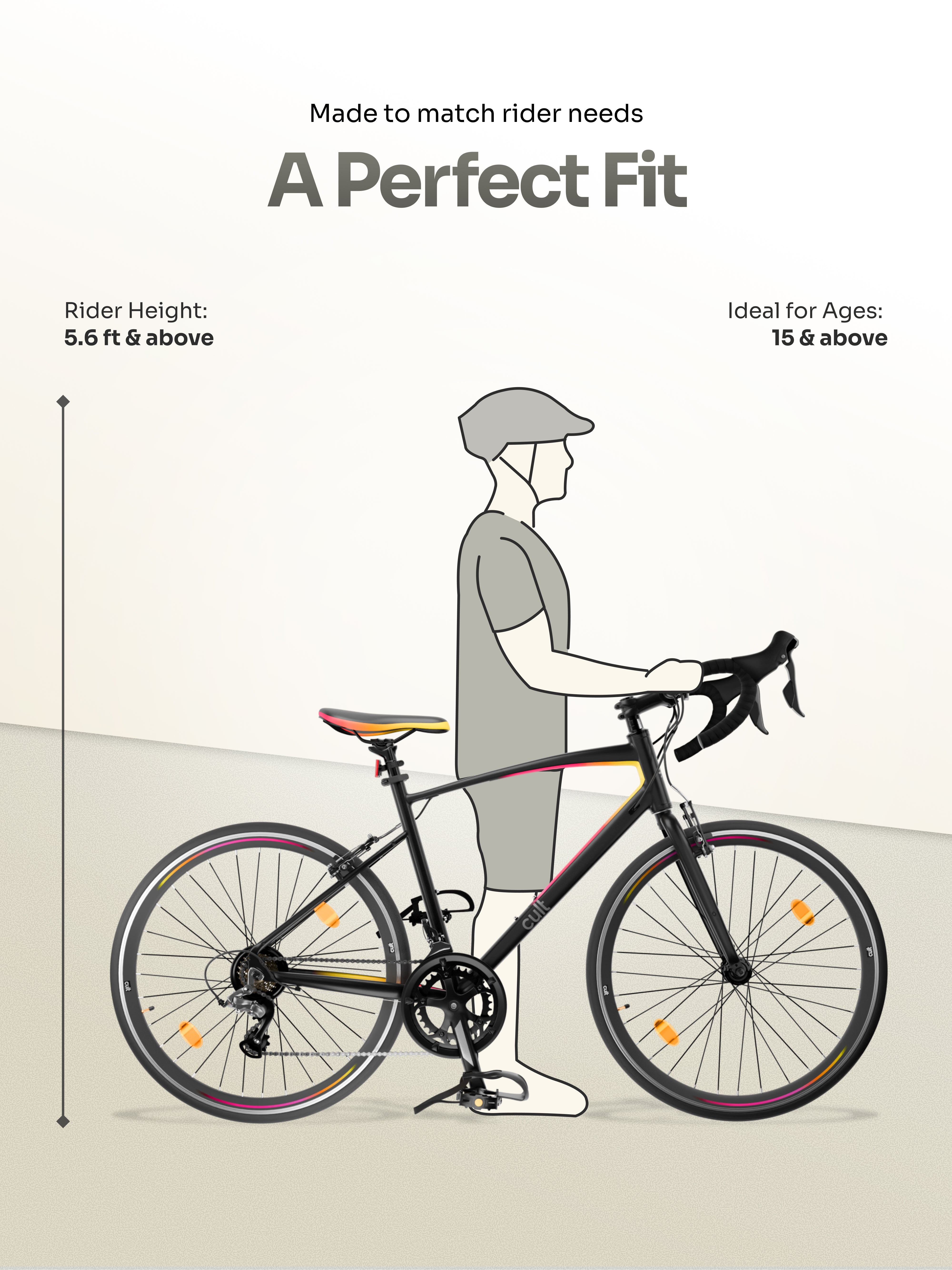 Cult Aero 700C 16 Speed Alloy Road Bike – Black