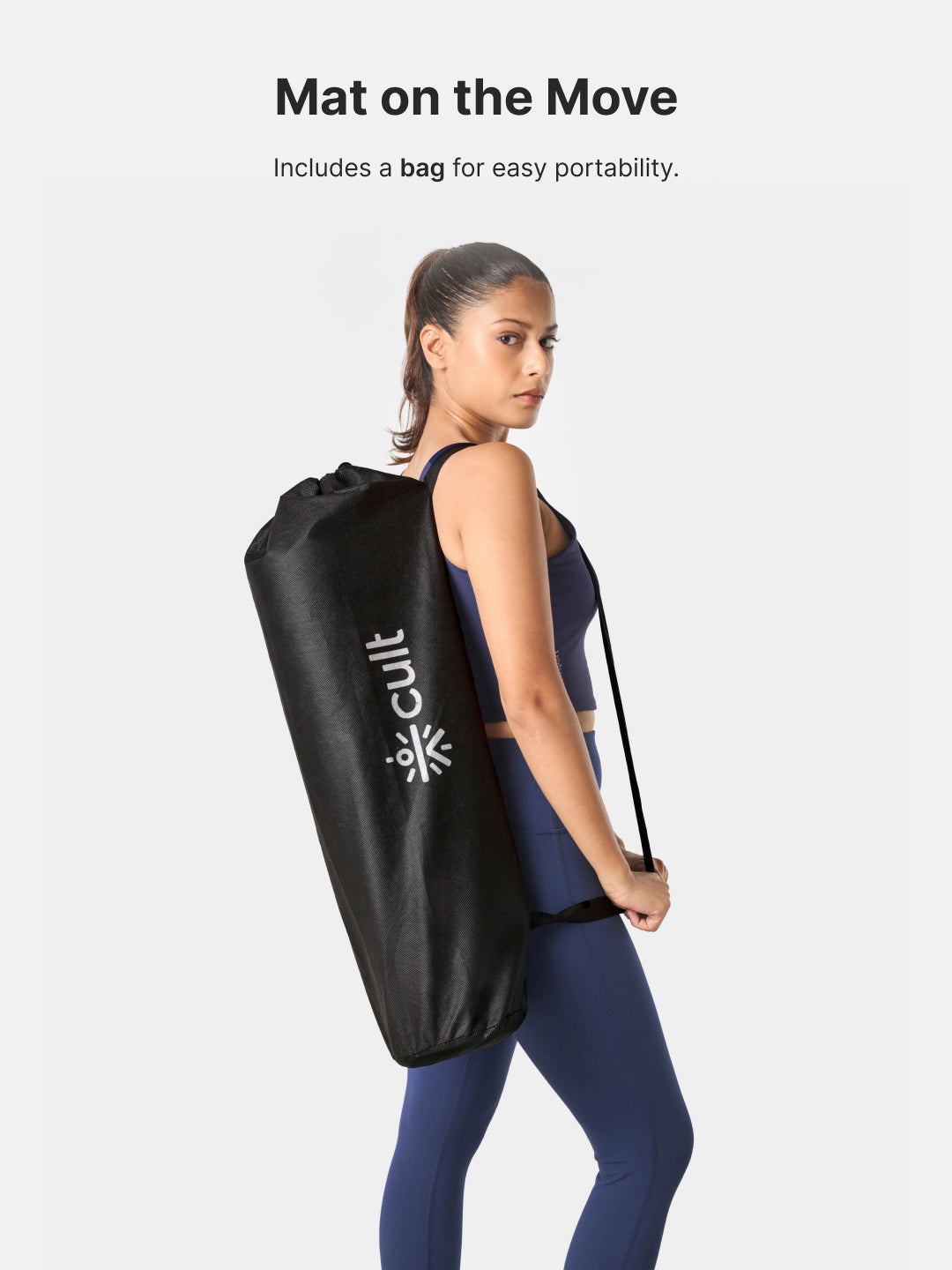 cult Aroma Infused TPE Yoga Mat 6 mm Anti Skid Non Slip Exercise Mat with Carry Bag for Yoga Workout Gym Green