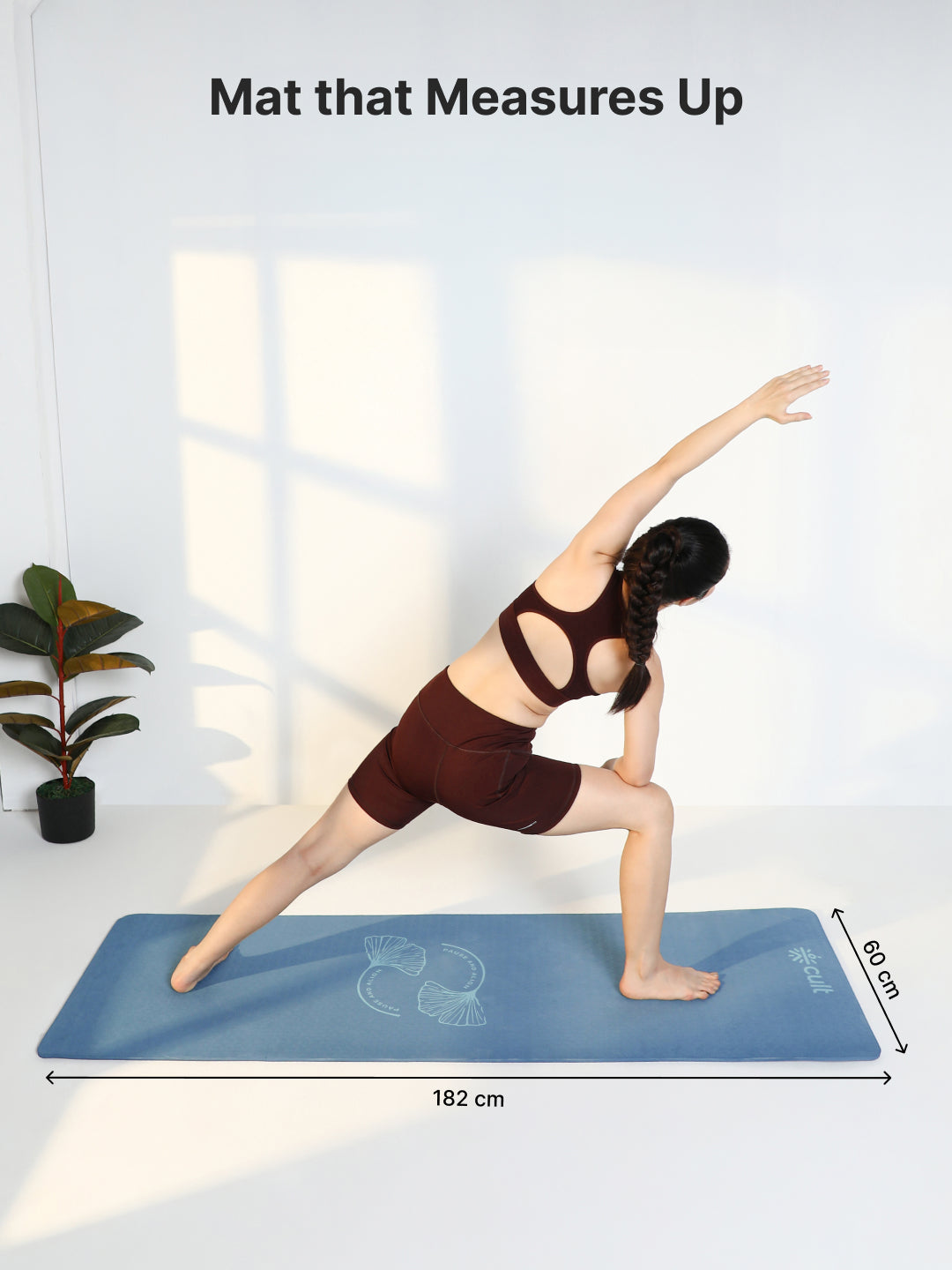 CULT TPE Yoga Mat 10mm Extra Thick with Carry Strap and Bag Non-Toxic, Latex-Free, Anti-Slip, Tear-Resistant & Lightweight Superior Cushioning for Joint Support, Meditation & Home Workouts- Teal