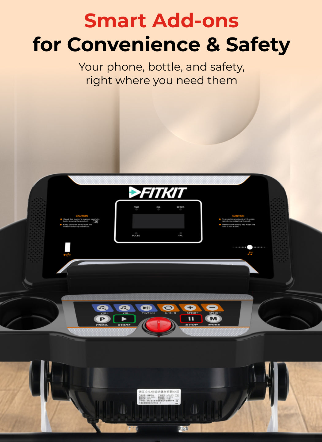 FT98Steel 3HP Treadmill | 3-Level Manual-Incline | Max Speed-12.8kmph | Max Weight-100kg (with 6 months extended warranty)