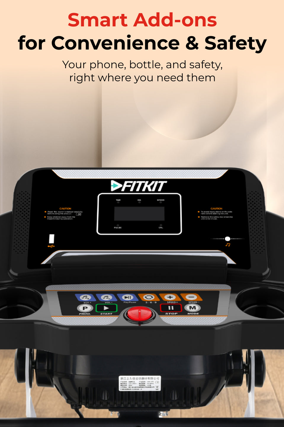 FT98Steel 3HP Treadmill | 3-Level Manual-Incline | Max Speed-12.8kmph | Max Weight-100kg (with 6 months extended warranty)