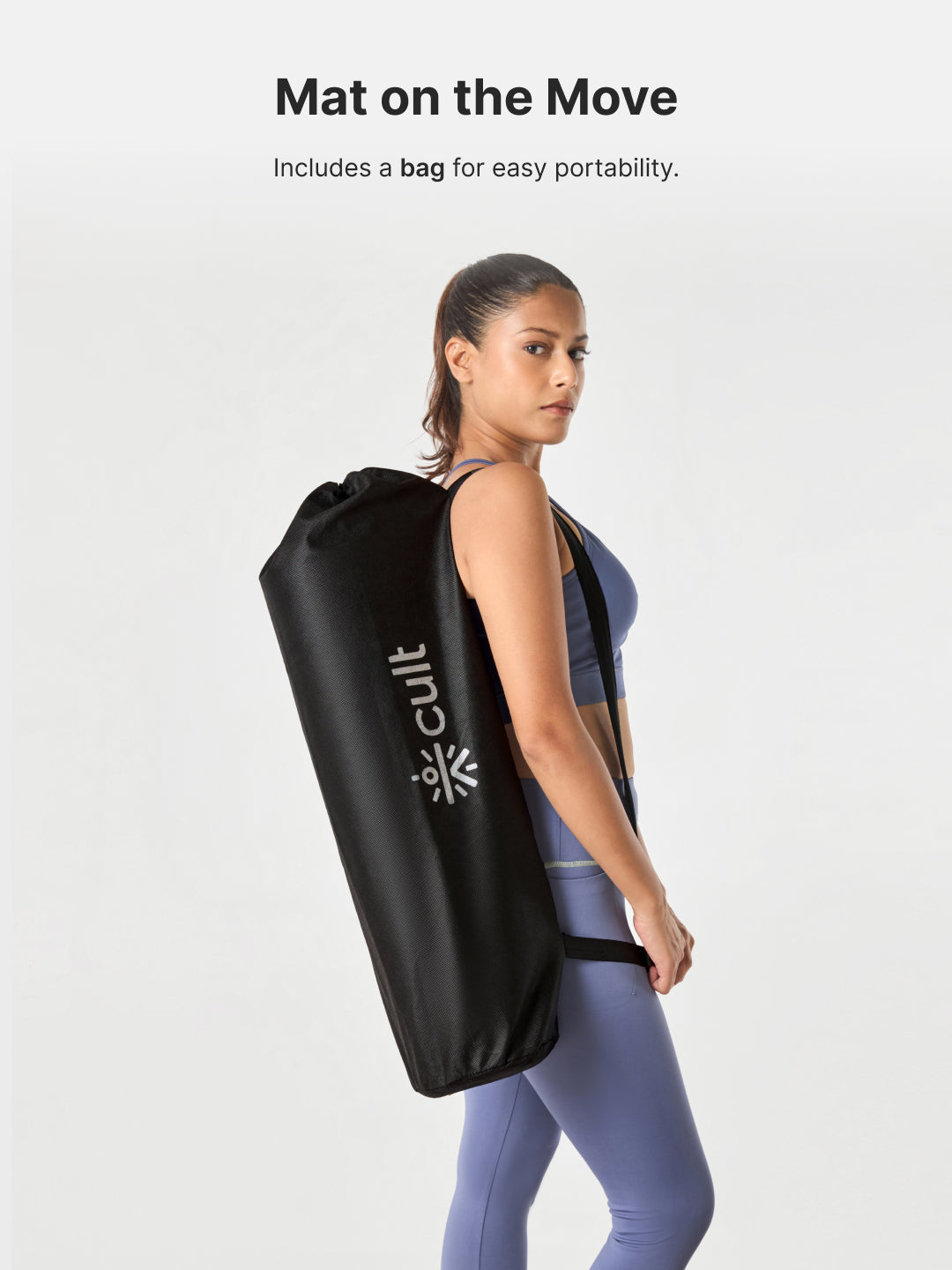 cult Aroma Infused TPE Yoga Mat 6 mm Anti Skid Non Slip Exercise Mat with Carry Bag for Yoga Workout Gym Wine