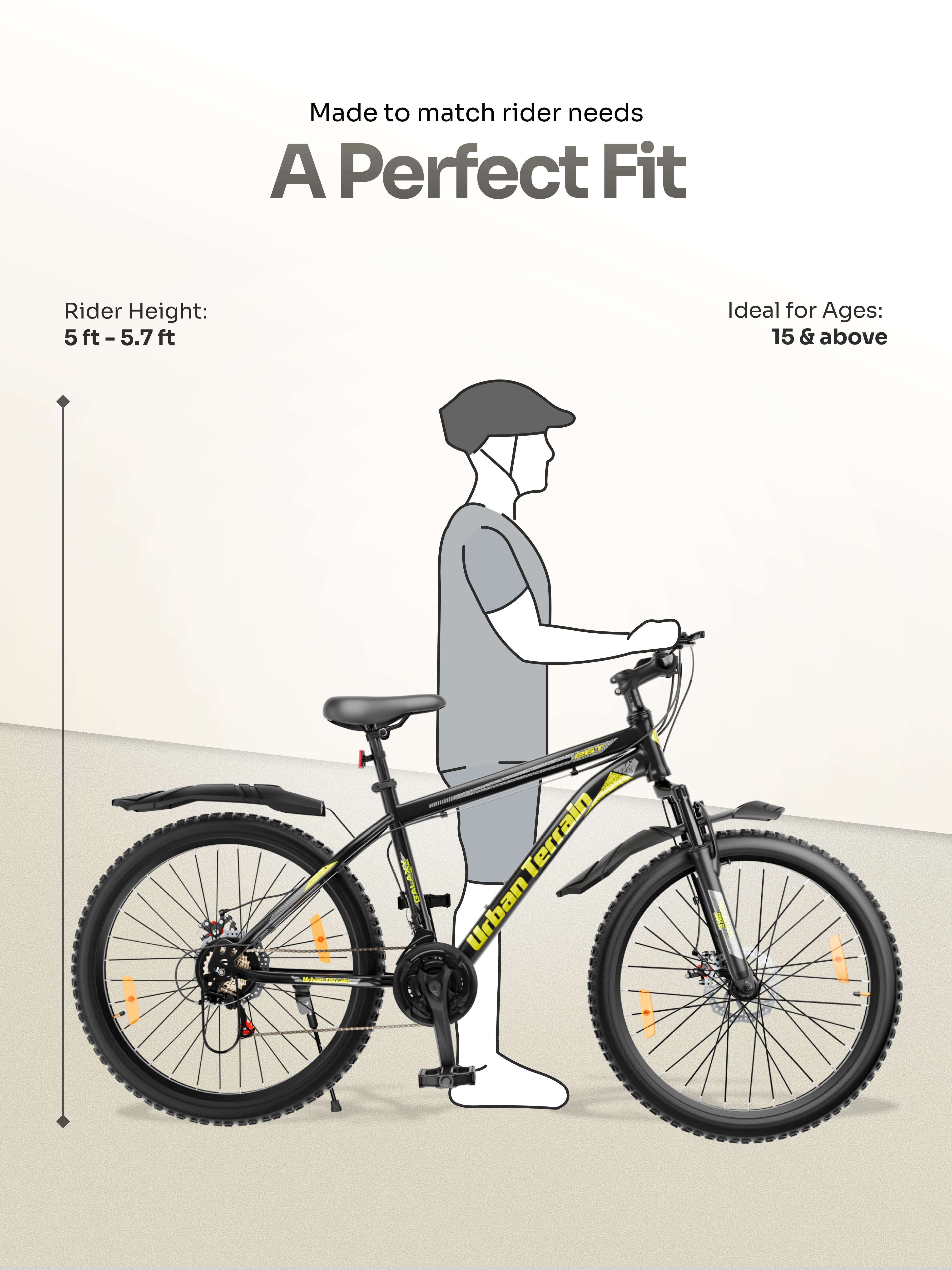 Galaxy Ultra Mountain Bike Steel 21 Speed Cycle 26 inch Tyre, Green With Front Suspension, Single Wall Rim and Dual Disc Brakes Ideal For 5 ft to 5.7 ft