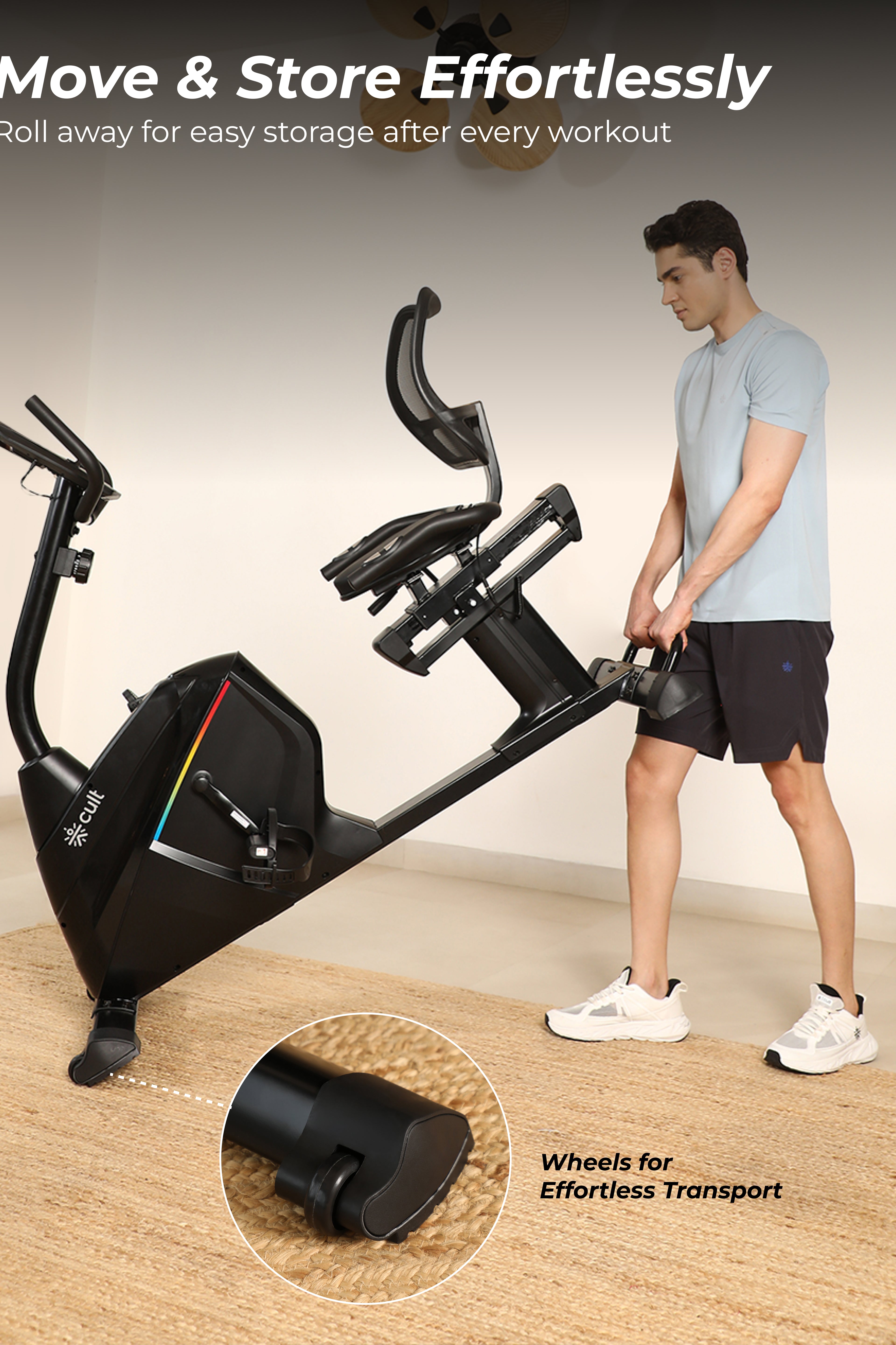 Cult SmartBikeBariPro Magnetic Recumbent Bike| 8Kg Flywheel | Max Weight: 150Kg | Home Use Recumbent Exercise Bike