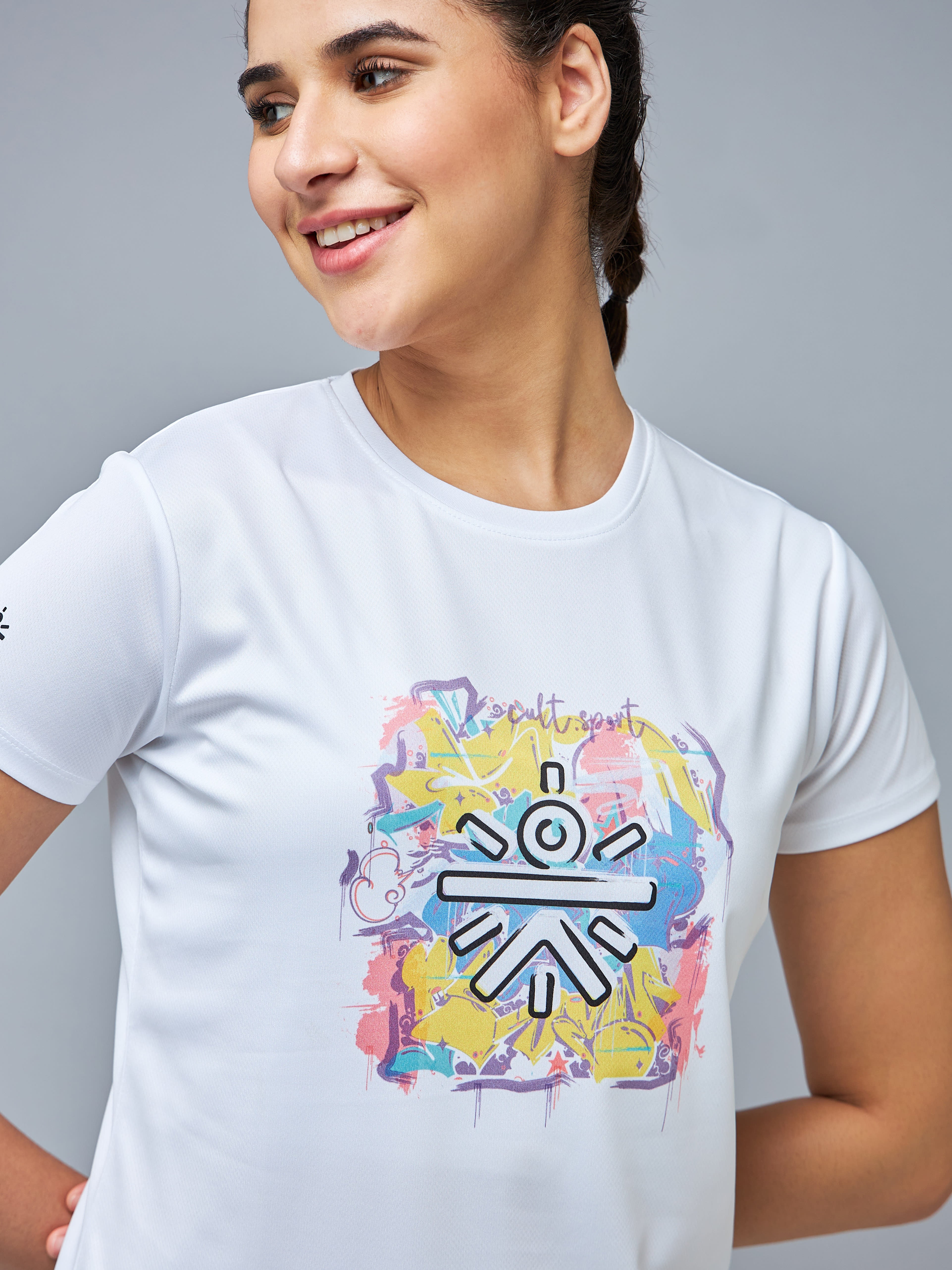 Graphic Print Workout T-shirt