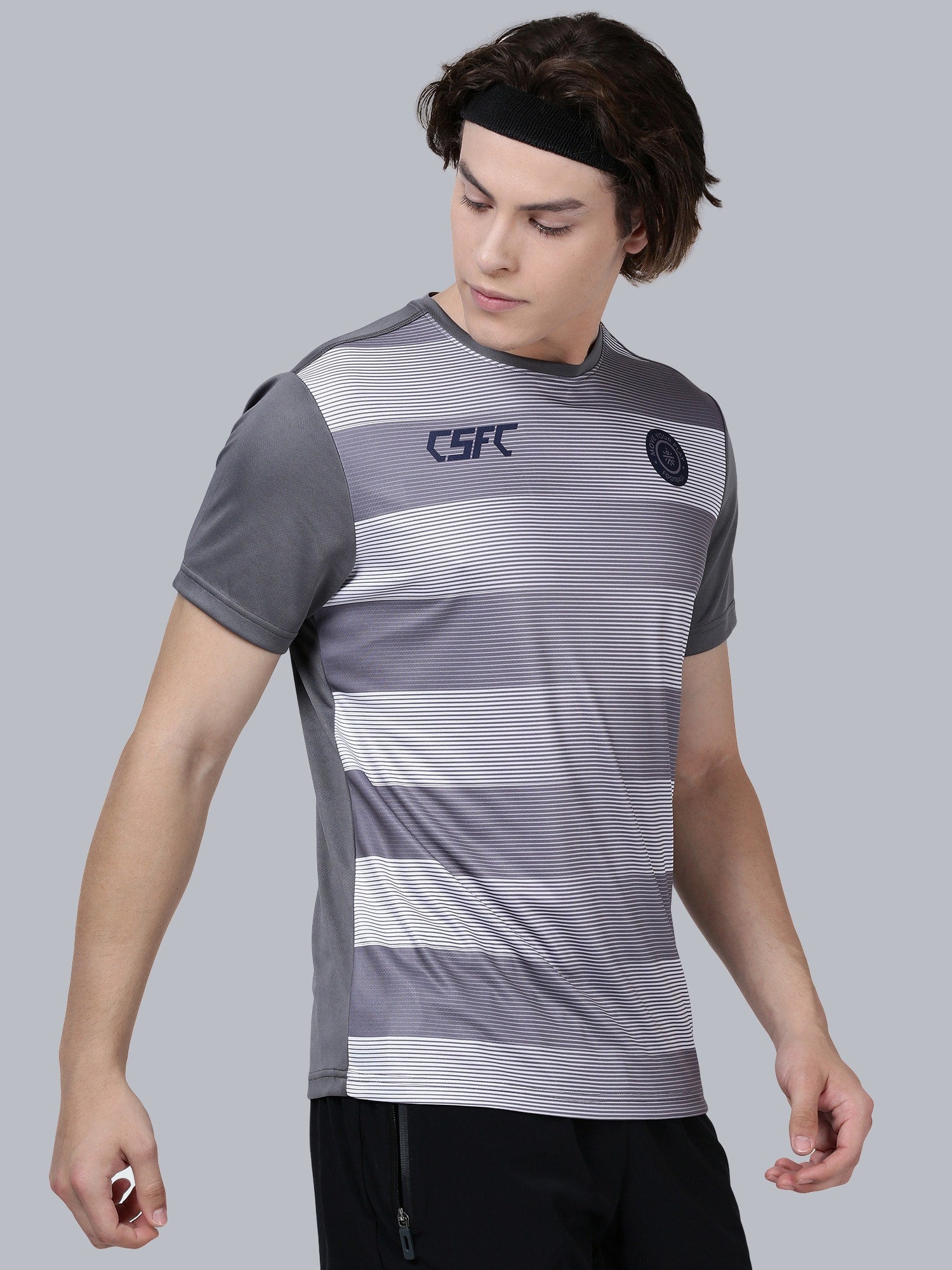 Dugout Stripe Grey Relaxed Tee