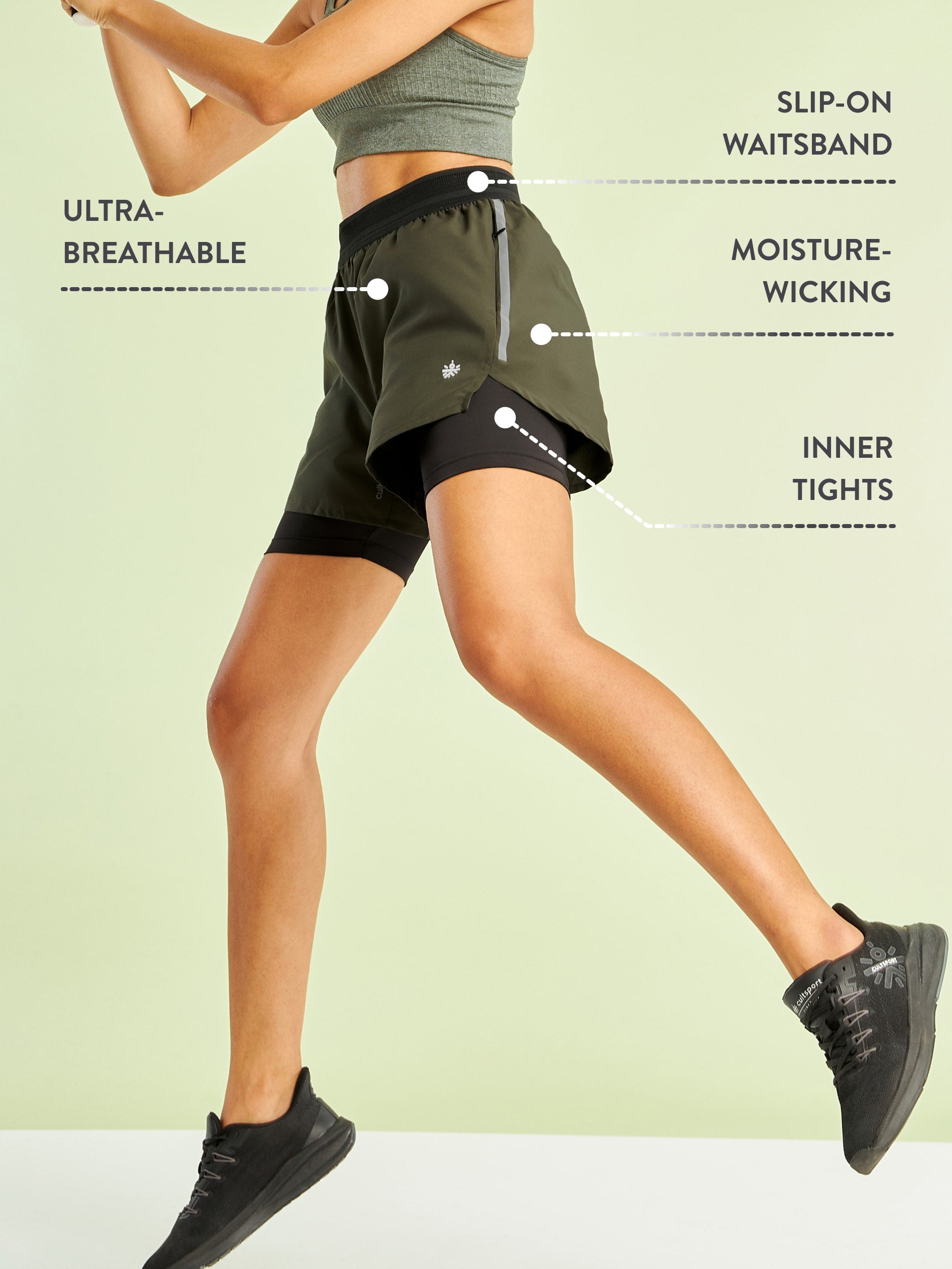Running Shorts with Inner Tights