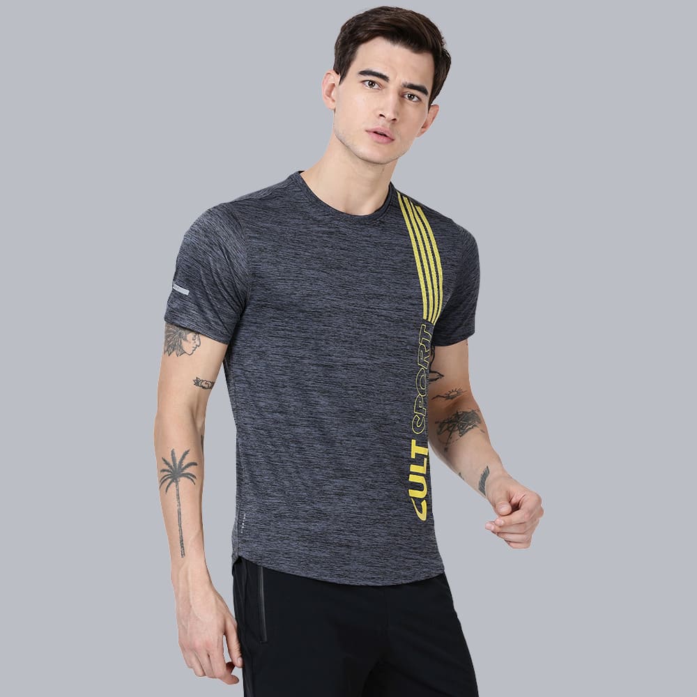 Signature Stripe Grey Running Tee