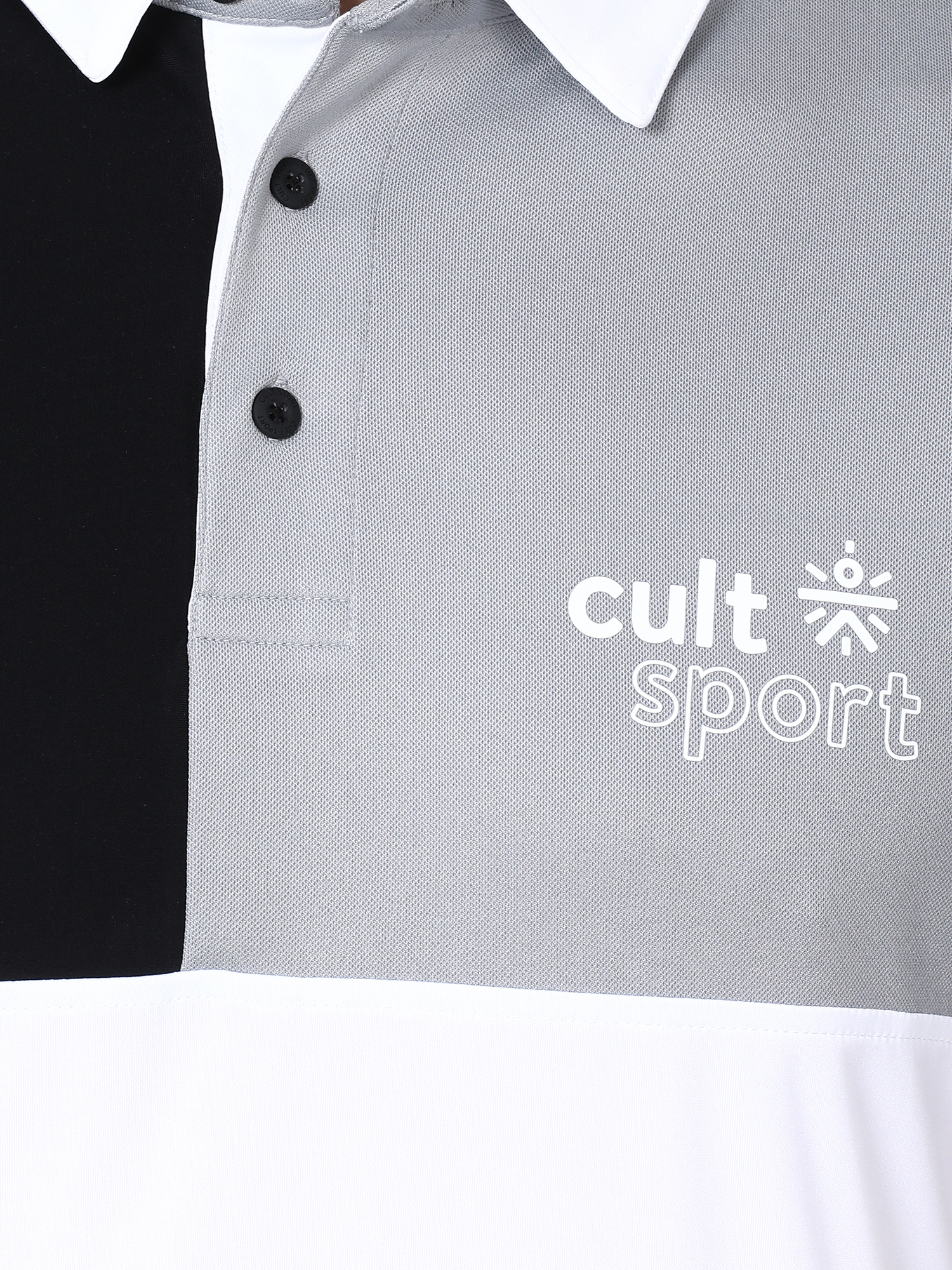 Signature Tri-tone White Gym Polo