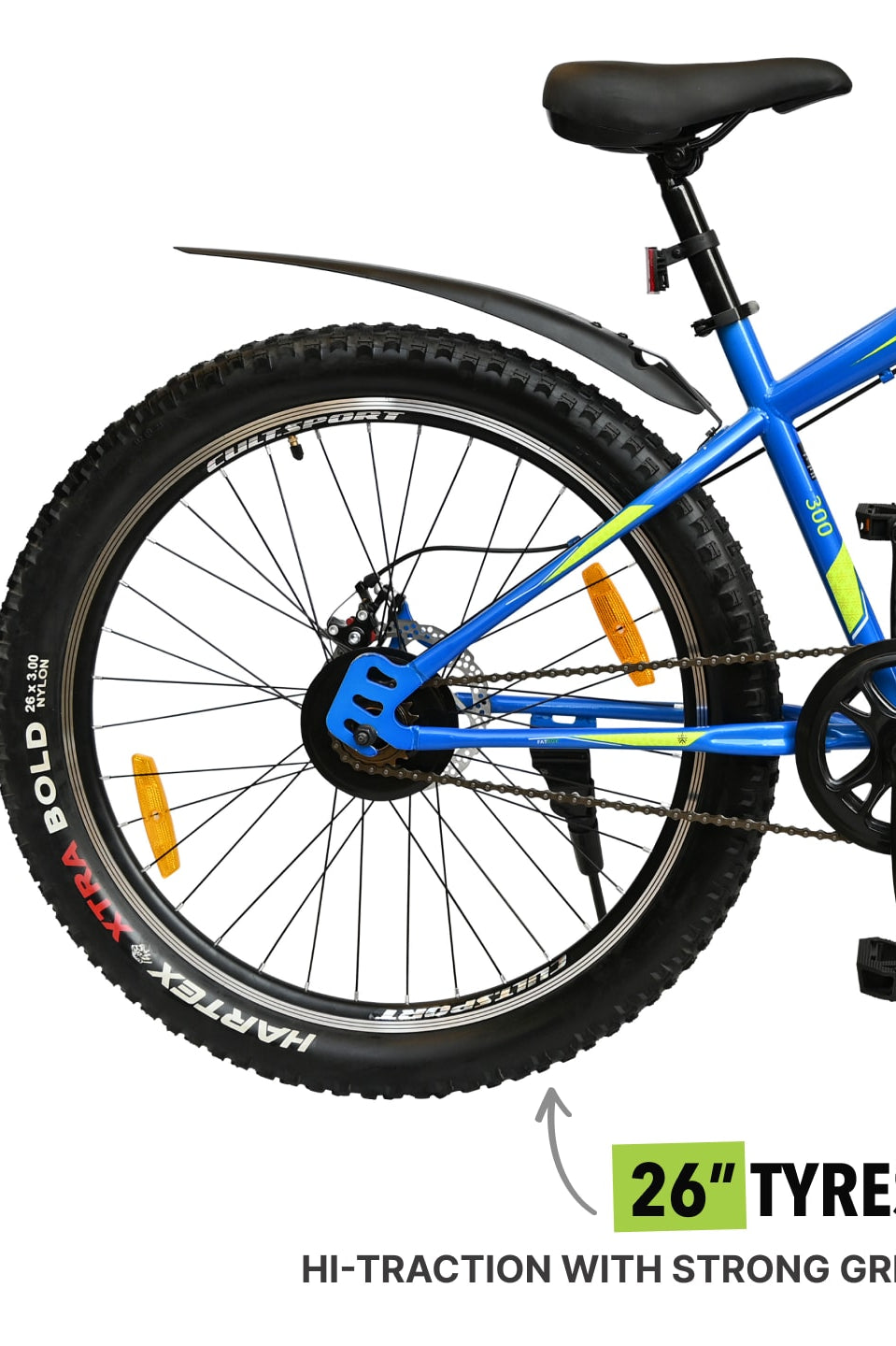 GTX30026TBLUE Steel Single Speed 26 inch Mountain Cycle, Front Suspension and Double Wall Rim