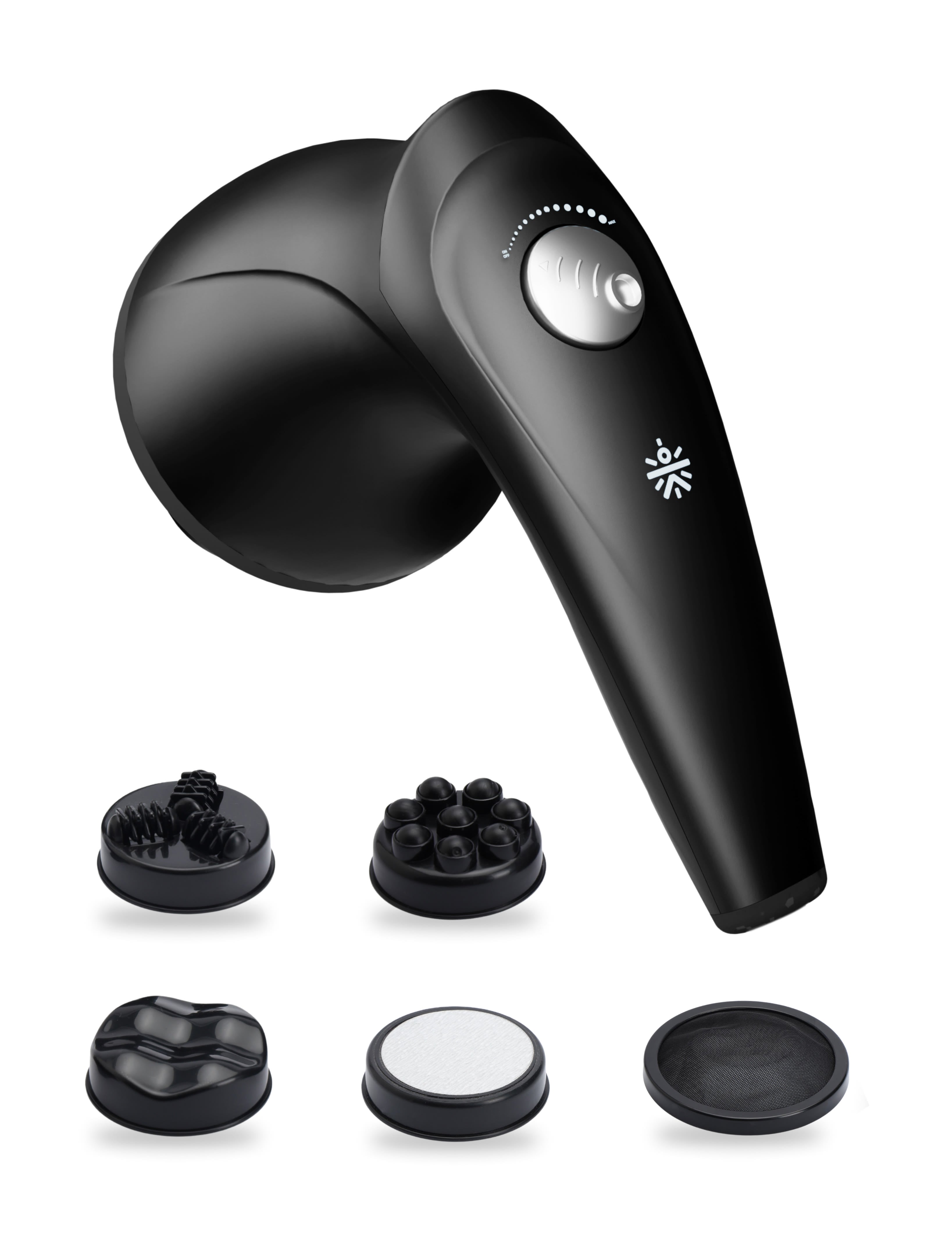 Cult Deep Sense Plus Cordless Electric Hammer Full Body Massager with 4 Interchangeable Heads +1 Protective Mesh Cover and Adjustable Speed Settings for Pain Relief and Relaxation.