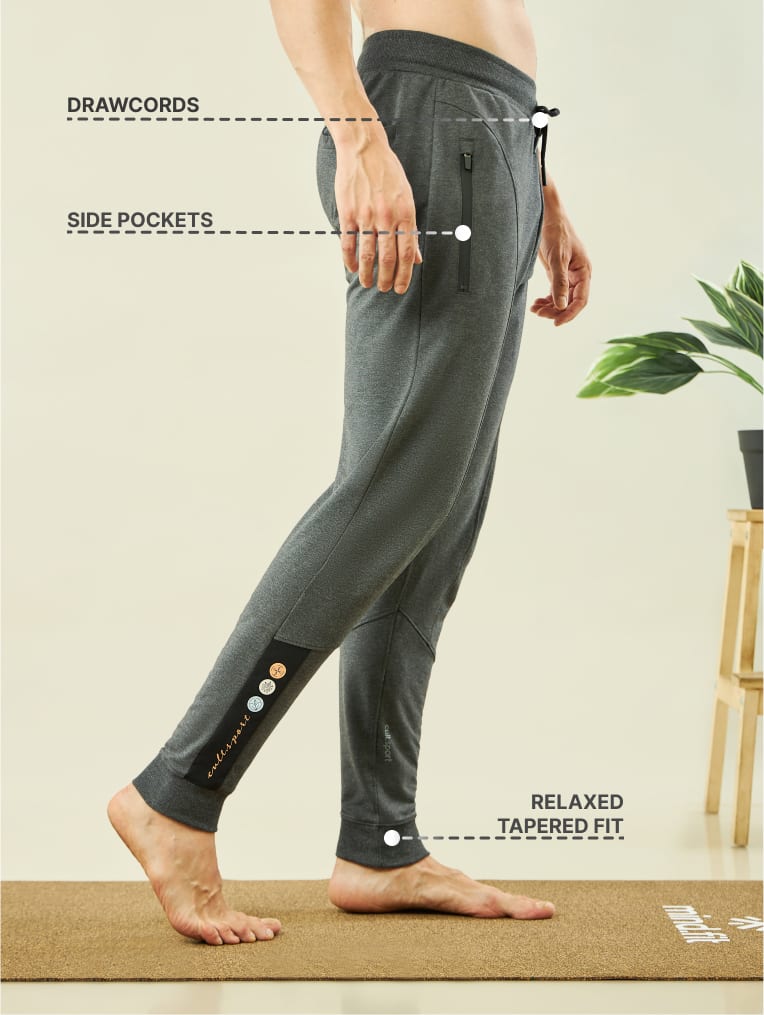 Contrast Panel Relaxed Tapered Fit Joggers