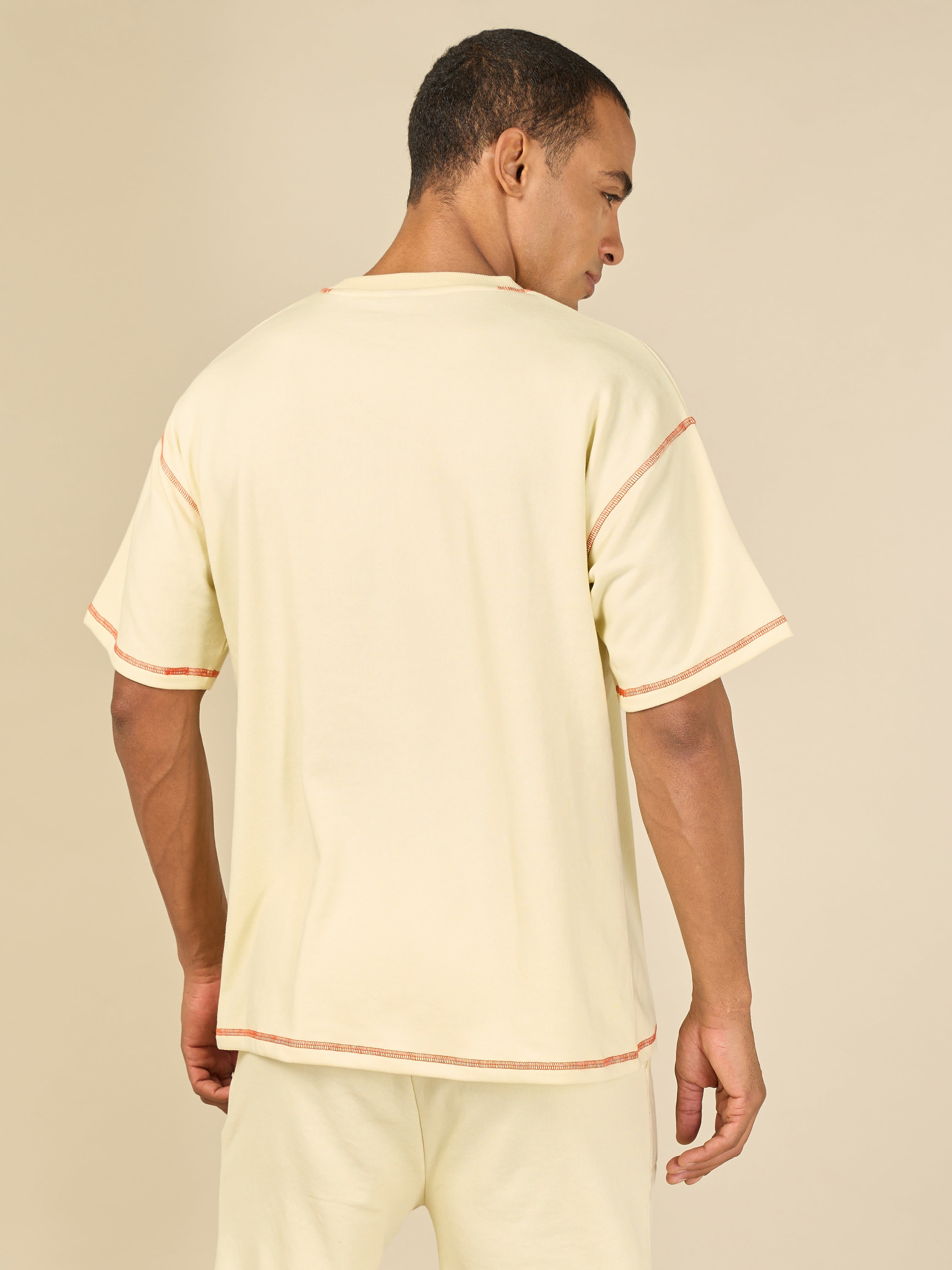 Men Beige Cult Club T-shirt