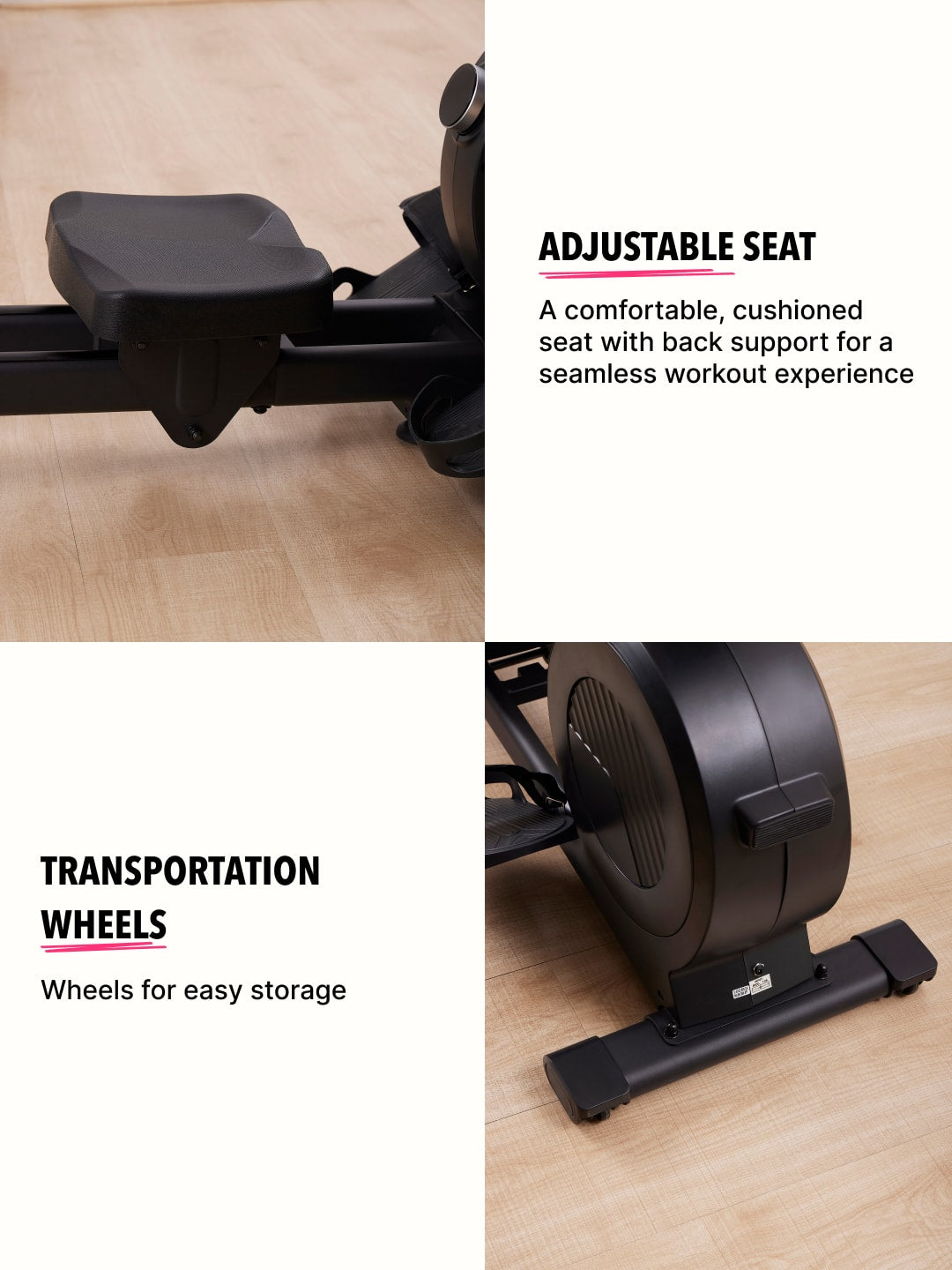 Cultsport Basel Rowing Machine | 32 Level Magnetic Resistance | Max User Weight-120kg (6 Months extended Warranty only on Cultsport.com)