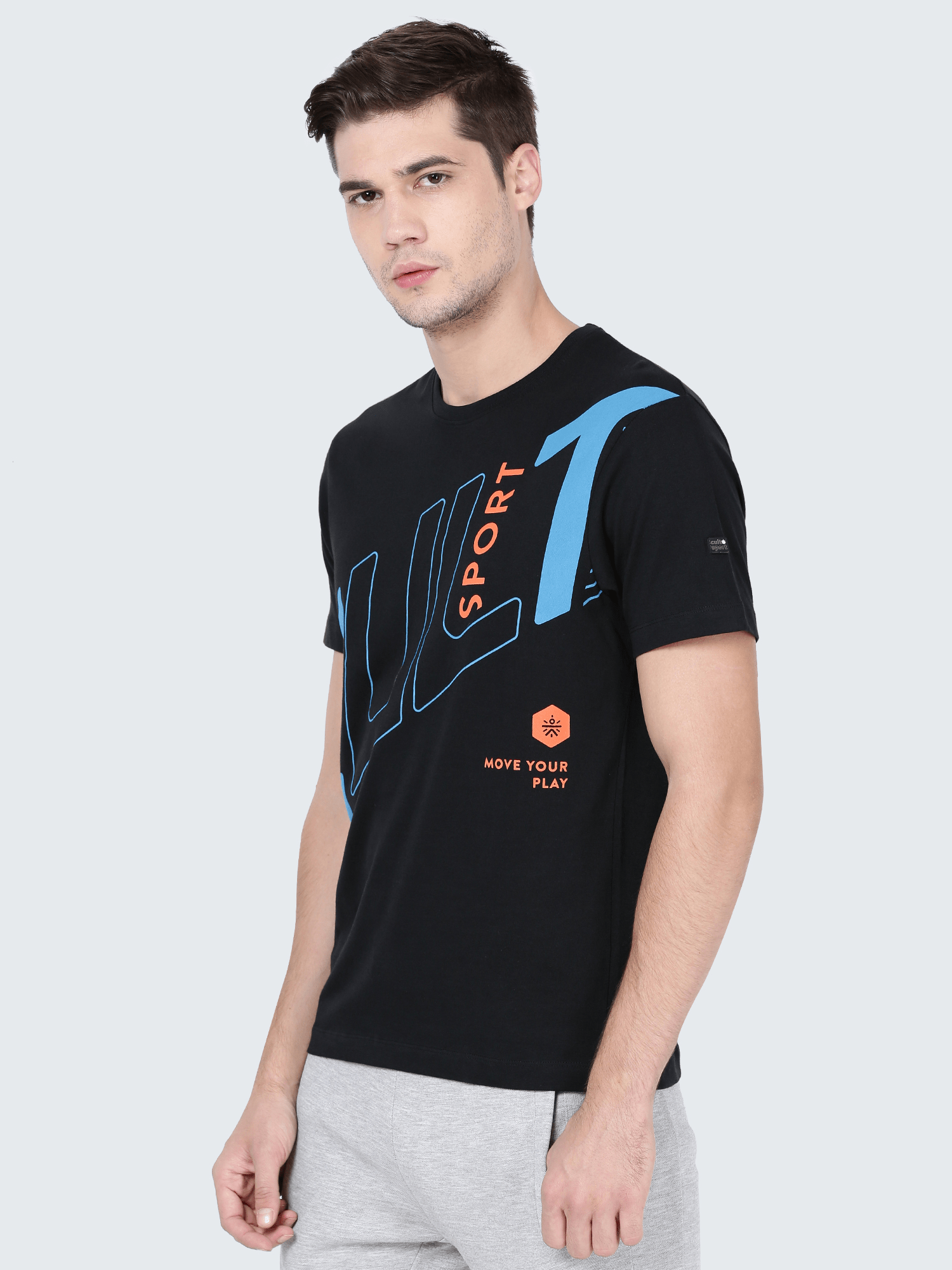 Everydays Link Black Cotton Tee